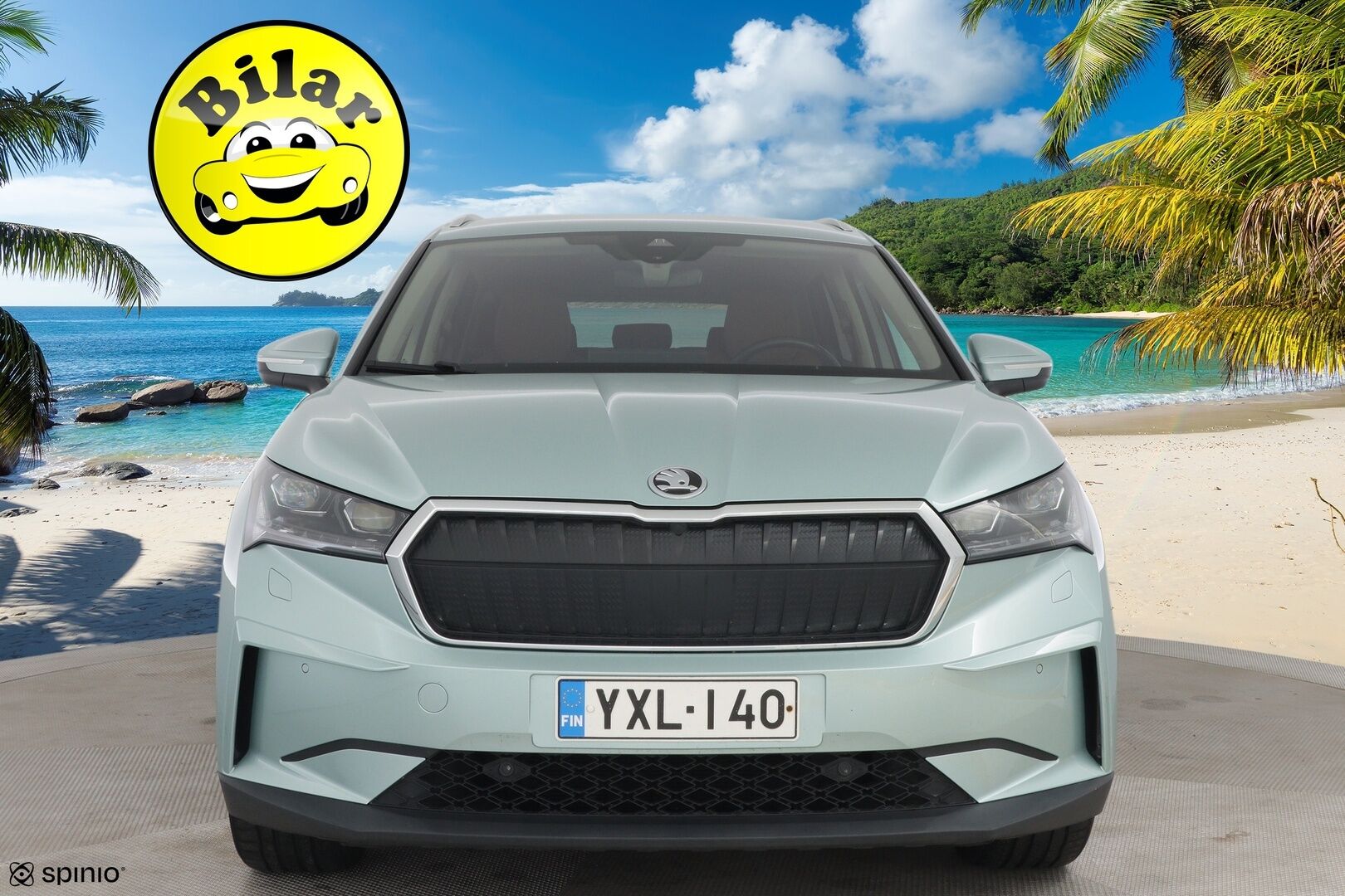 Skoda Enyaq 2021 80 "125 EDITION" iV - Suomi-auto | ecoSuite Nahkasisusta | ACC | ILP | BLIS | P-kamera | Vetokoukku | Navi | Muistipenkki | Matrix LED | 2x Renkaat | Lämmitettävä tuulilasi 