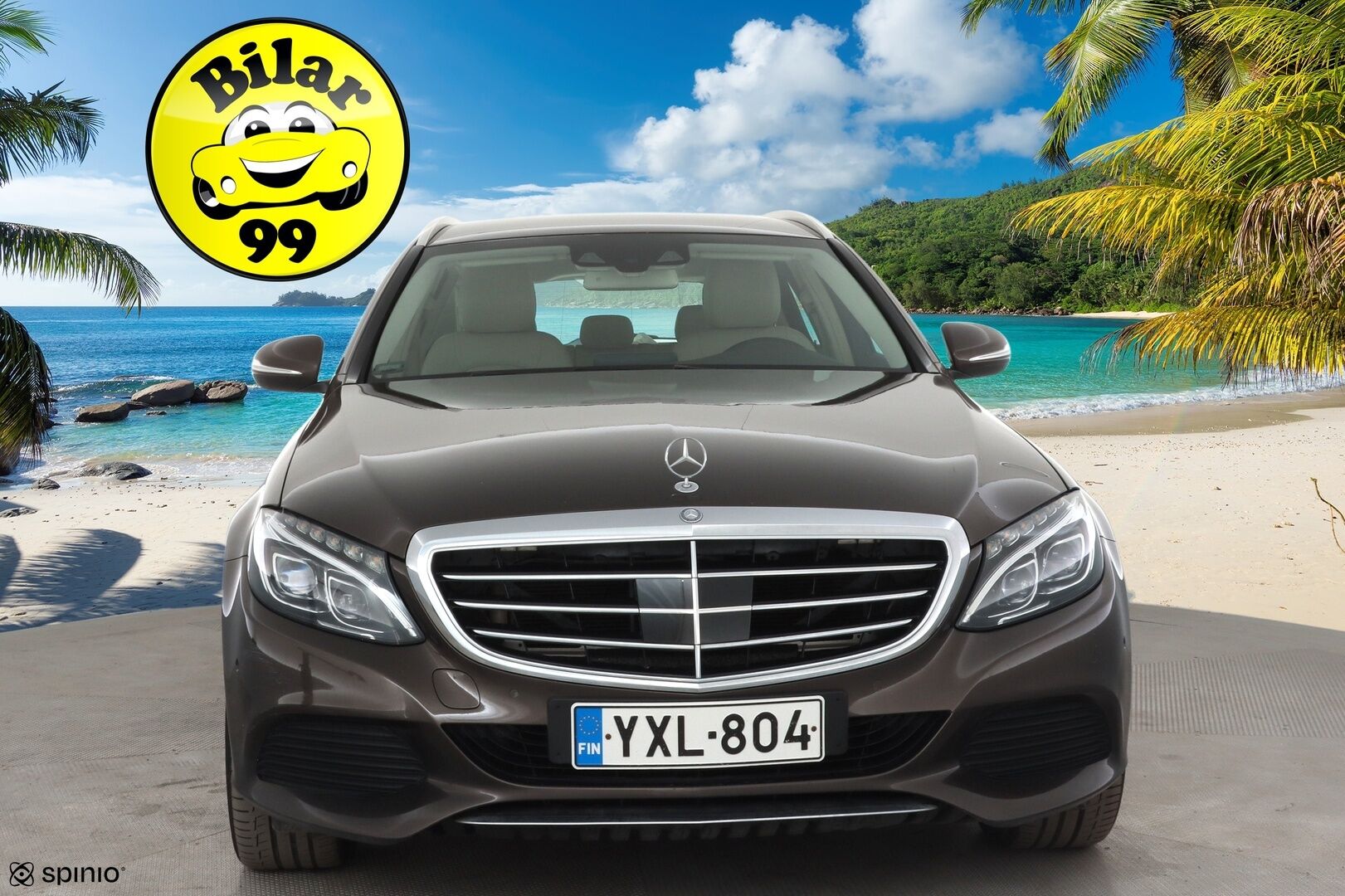 Mercedes-Benz C 2015 220 d T A Premium Business * Burmester / Distronic / ILS-LED / Sportnahat / P.Kamera / Kaistavahti / Bluetooth * - Kahdet renkaat aluvanteilla