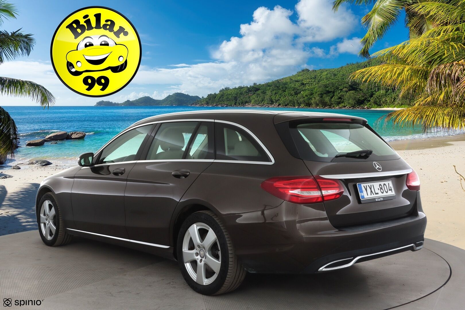 Mercedes-Benz C 2015 220 d T A Premium Business * Burmester / Distronic / ILS-LED / Sportnahat / P.Kamera / Kaistavahti / Bluetooth * - Kahdet renkaat aluvanteilla