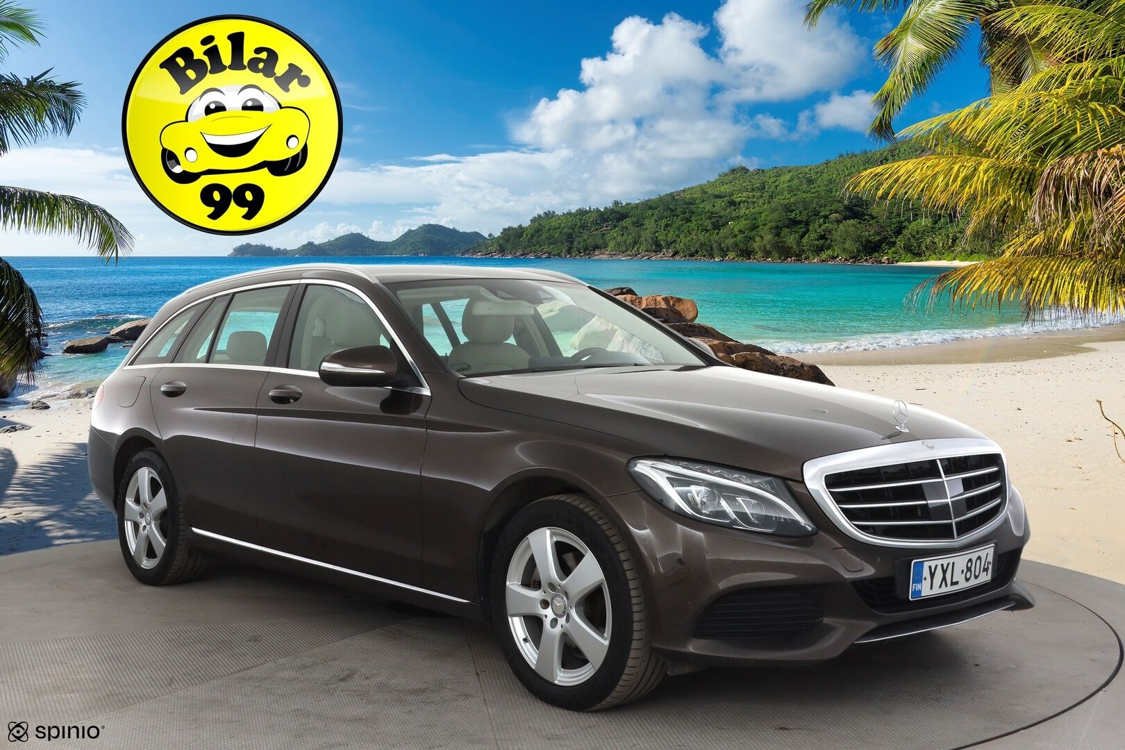 Mercedes-Benz C 2015 220 d T A Premium Business * Burmester / Distronic / ILS-LED / Sportnahat / P.Kamera / Kaistavahti / Bluetooth * - Kahdet renkaat aluvanteilla