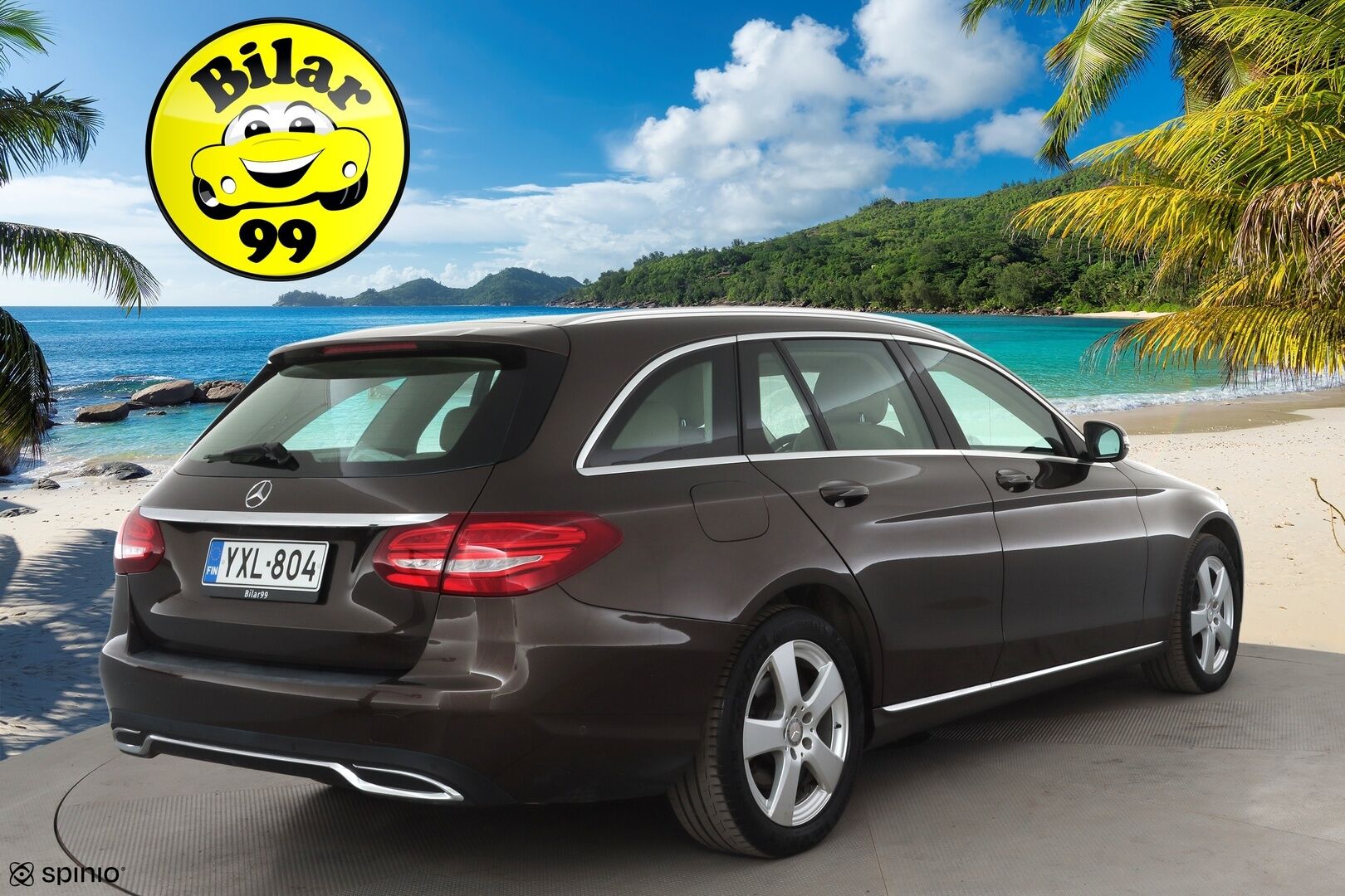 Mercedes-Benz C 2015 220 d T A Premium Business * Burmester / Distronic / ILS-LED / Sportnahat / P.Kamera / Kaistavahti / Bluetooth * - Kahdet renkaat aluvanteilla