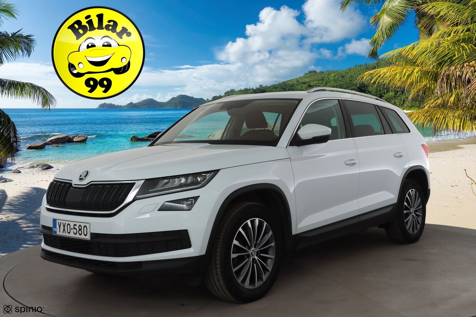 Skoda Kodiaq 2021 2,0 TDI 150 4x4 Ambition BusinessLine DSG * ACC / P.Kamera / LED / Navi / Webasto / KeylessGo * - 1.Om Suomi-auto / Kahdet renkaat aluvanteilla / Merkkihuollettu