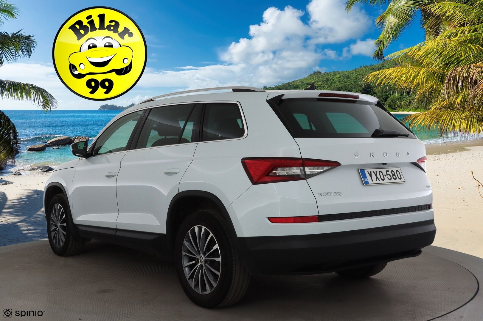Skoda Kodiaq 2021 2,0 TDI 150 4x4 Ambition BusinessLine DSG * ACC / P.Kamera / LED / Navi / Webasto / KeylessGo * - 1.Om Suomi-auto / Kahdet renkaat aluvanteilla / Merkkihuollettu