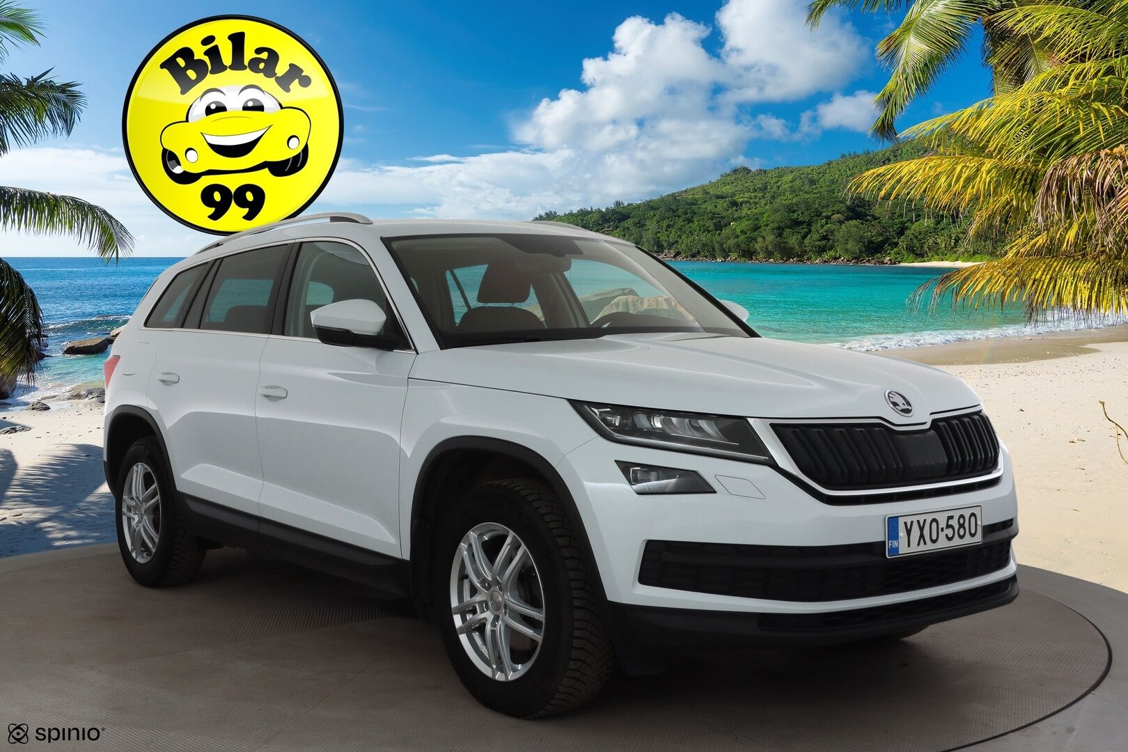 Skoda Kodiaq 2021 2,0 TDI 150 4x4 Ambition BusinessLine DSG * ACC / P.Kamera / LED / Navi / Webasto / KeylessGo * - 1.Om Suomi-auto / Kahdet renkaat aluvanteilla / Merkkihuollettu