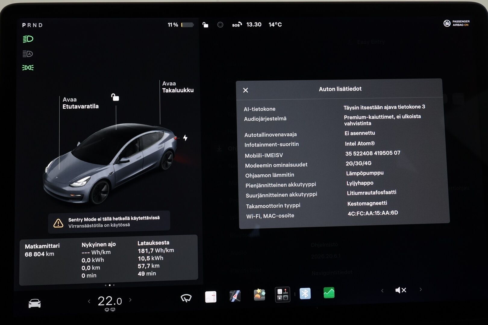 Tesla Model 3 2021 Standard Range Plus - | 1-om suomiauto | ACC | ILP | Matrix | Lasikatto | Sähkönahat | Muistipenkki | P.kamera ja tutkat | Autosteer | 2x renkaat aluin | ALV |