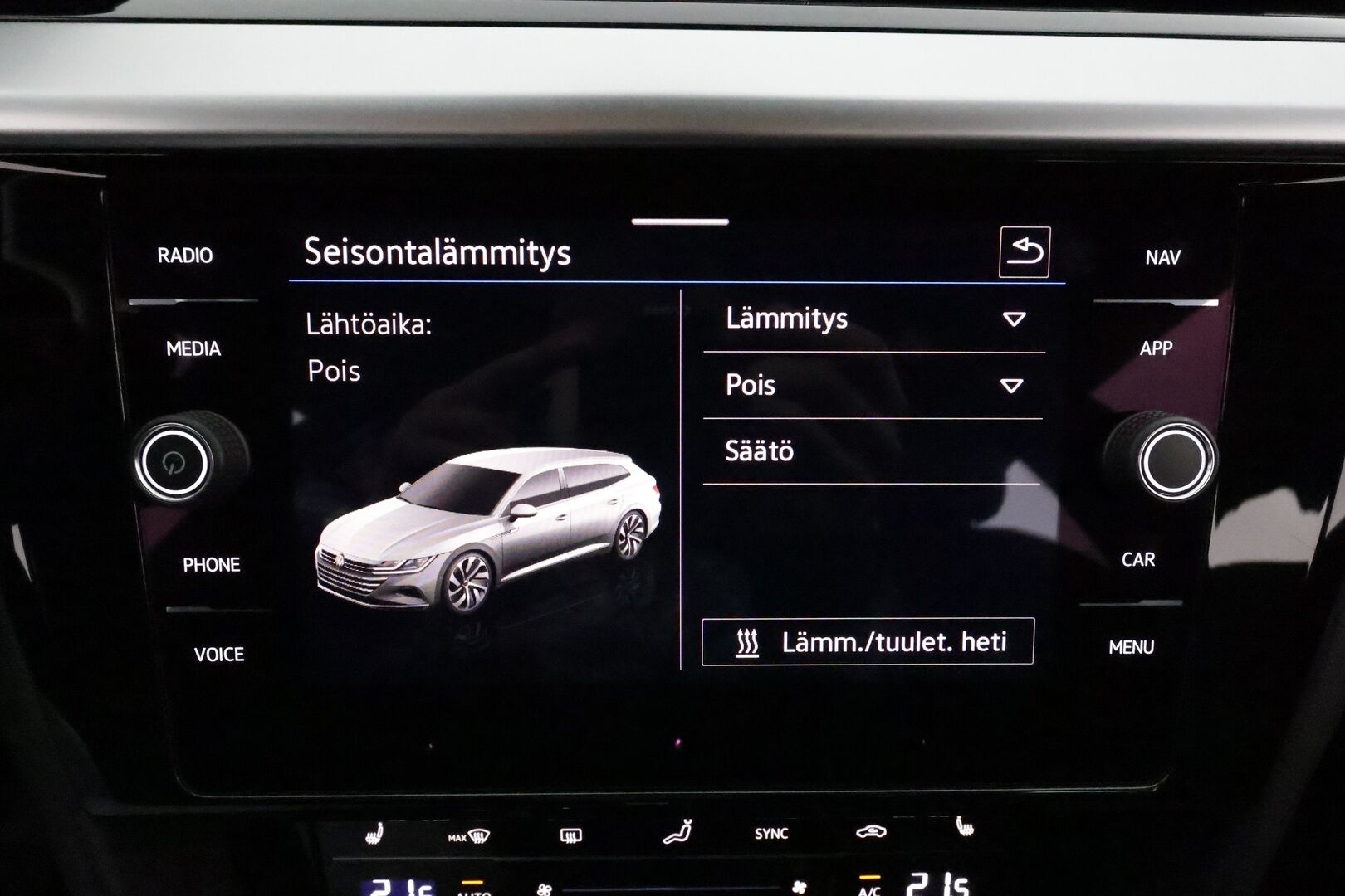 Volkswagen Arteon 2021 Shooting Brake R-Line 2,0 TDI SCR 110 kW DSG **Webasto / ACC / Adapt.LED / P.Tutkat / Nahka-Alcantara / Kaistavahti** - Suomi-auto / Kahdet Renkaat