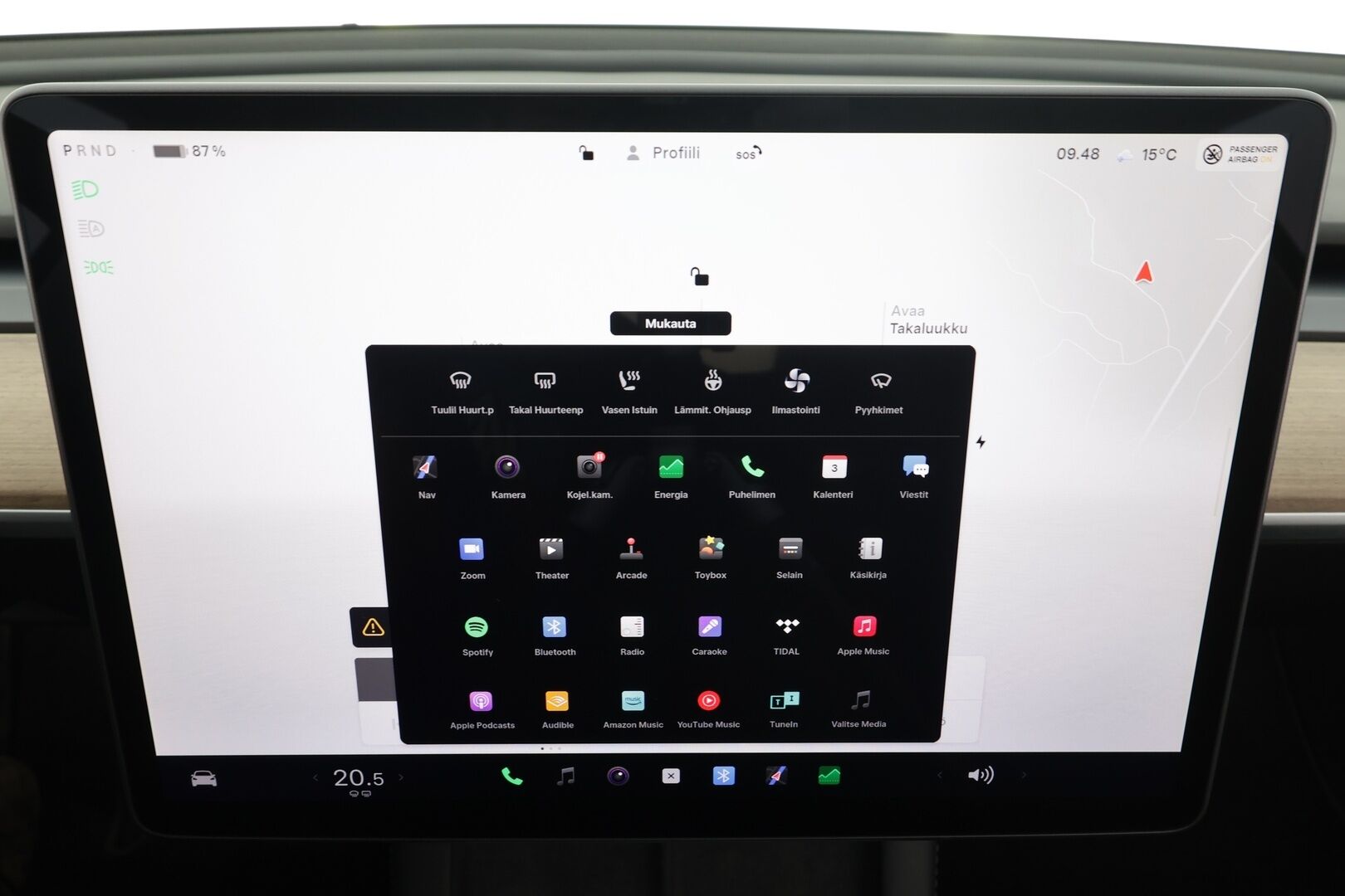 Tesla Model 3 2023 Long Range * ILP / ACC / Lasikatto / Matrix-LED / P.Kamera / Muistipenkki / Premium Audio / Navi / Keyless * - 2x Latauskaapelit