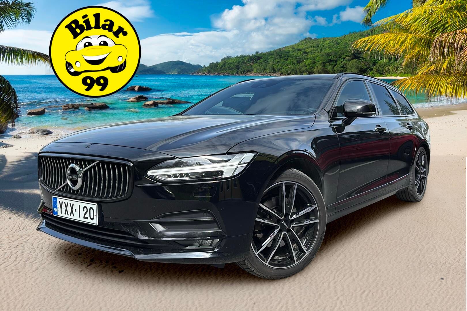 Volvo V90 2017 D3 AWD Inscription aut. *ACC / Webasto / Koukku / Muistipenkki / Nahkasisusta / P.kamera / KeylessGo / Sähköluukku* - Juuri tehty 150tkm huolto jossa vaihdettu Jakopää, vaihteistoöljy, akku sekä öljyt ja suodattimet!
