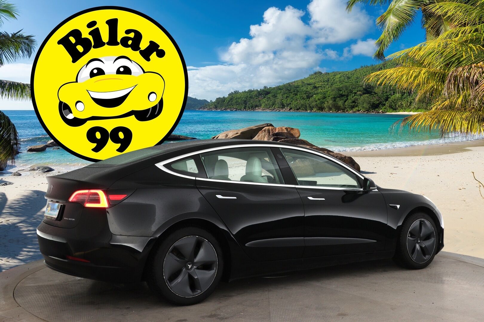 TESLA MODEL 3 2019 Long Range Dual Motor AWD *AP2.5 / Vaaleat Nahat / Lasikatto / Navi / Lasikatto / P.kamera* - Siisti yksilö! / Kahdet renkaat 