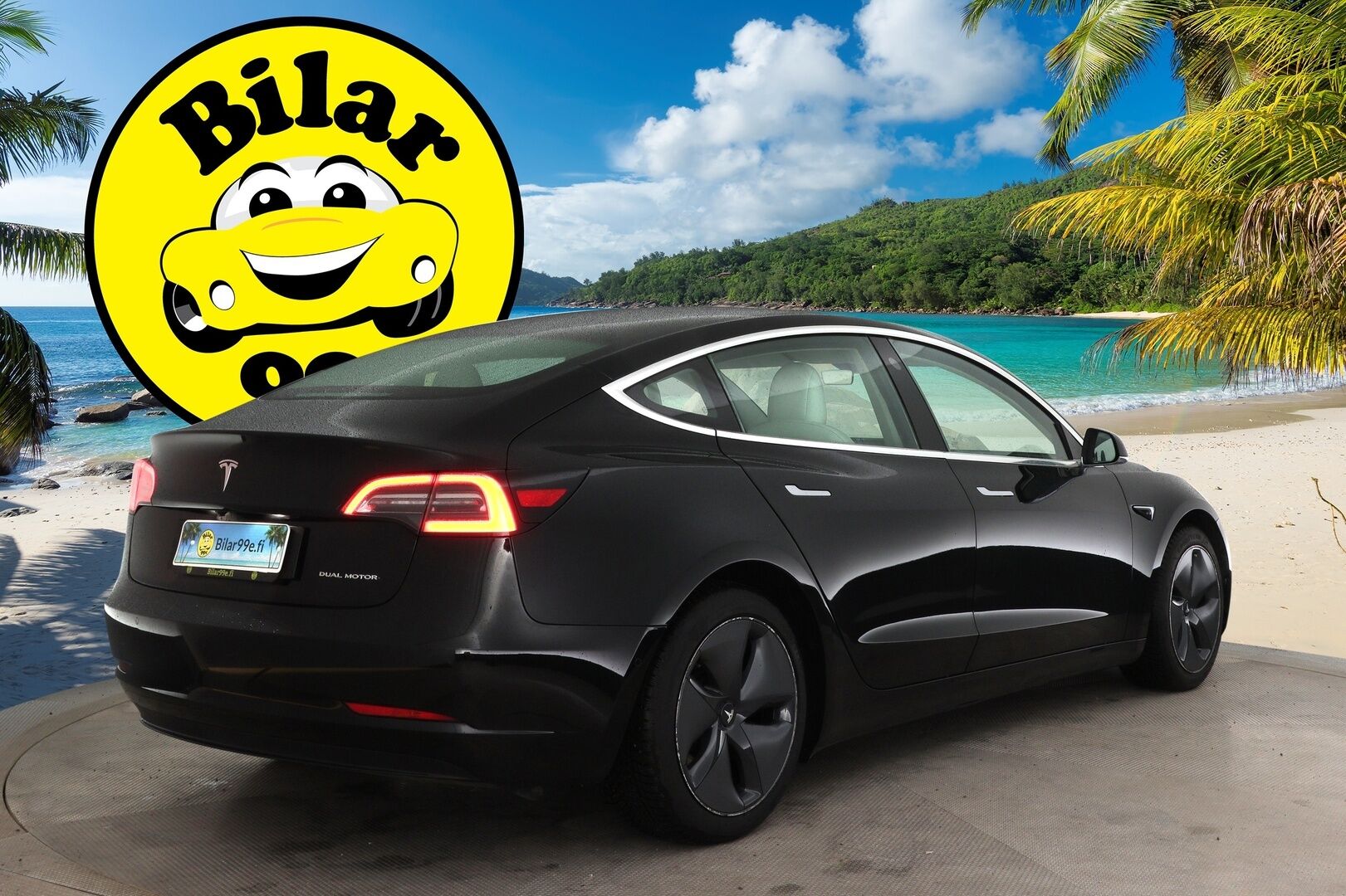 TESLA MODEL 3 2019 Long Range Dual Motor AWD *AP2.5 / Vaaleat Nahat / Lasikatto / Navi / Lasikatto / P.kamera* - Siisti yksilö! / Kahdet renkaat 