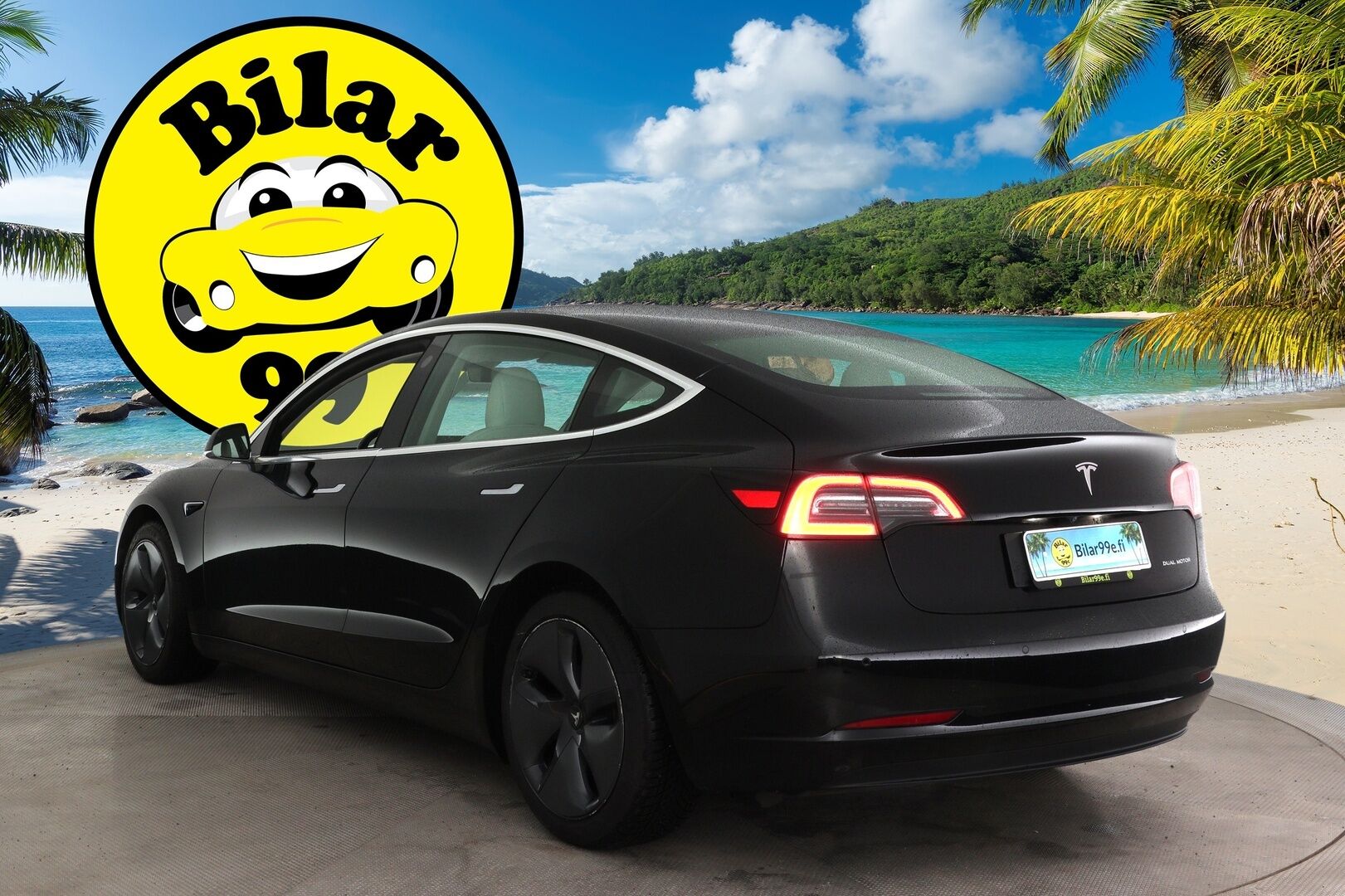 TESLA MODEL 3 2019 Long Range Dual Motor AWD *AP2.5 / Vaaleat Nahat / Lasikatto / Navi / Lasikatto / P.kamera* - Siisti yksilö! / Kahdet renkaat 