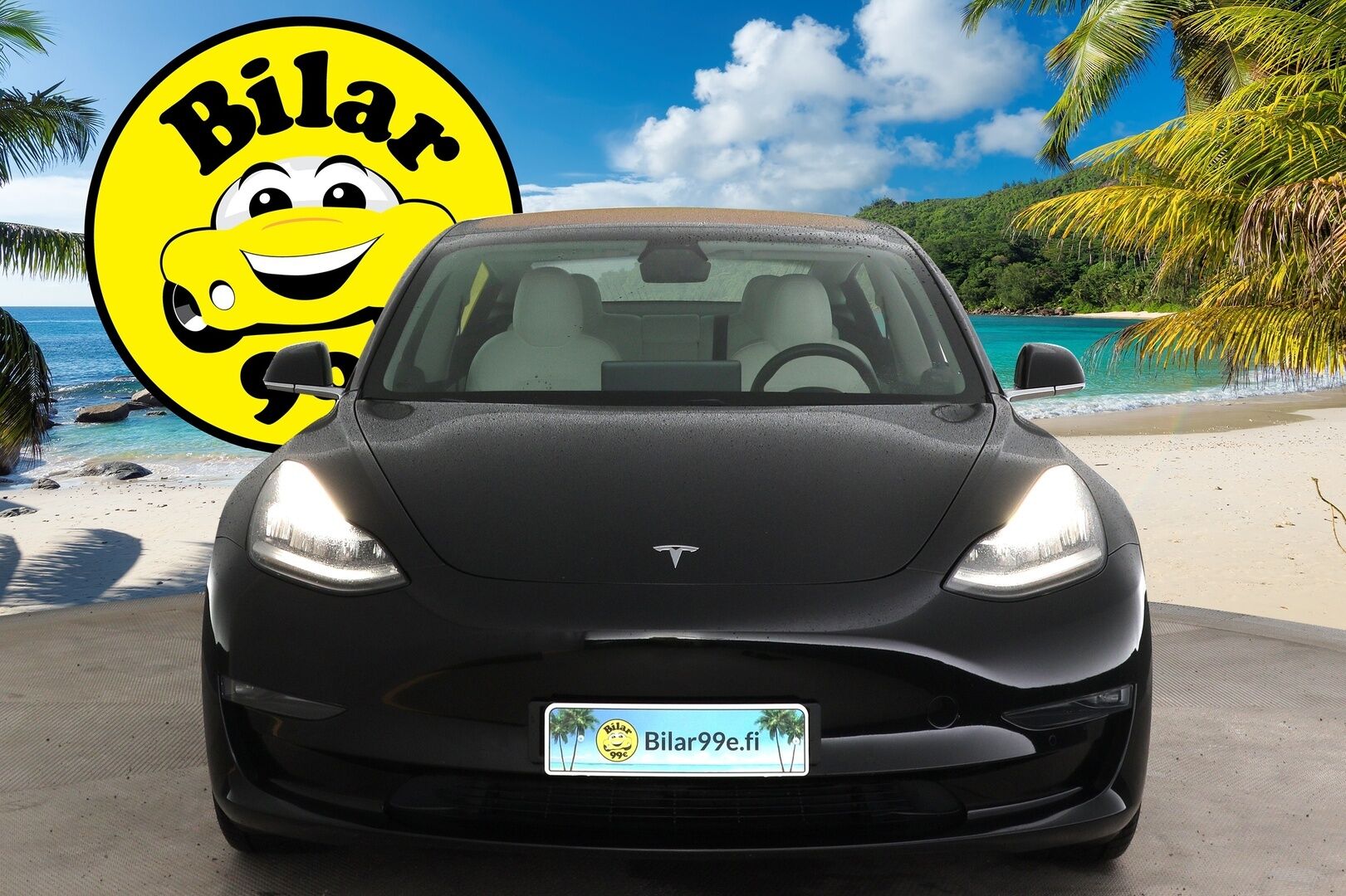 TESLA MODEL 3 2019 Long Range Dual Motor AWD *AP2.5 / Vaaleat Nahat / Lasikatto / Navi / Lasikatto / P.kamera* - Siisti yksilö! / Kahdet renkaat 