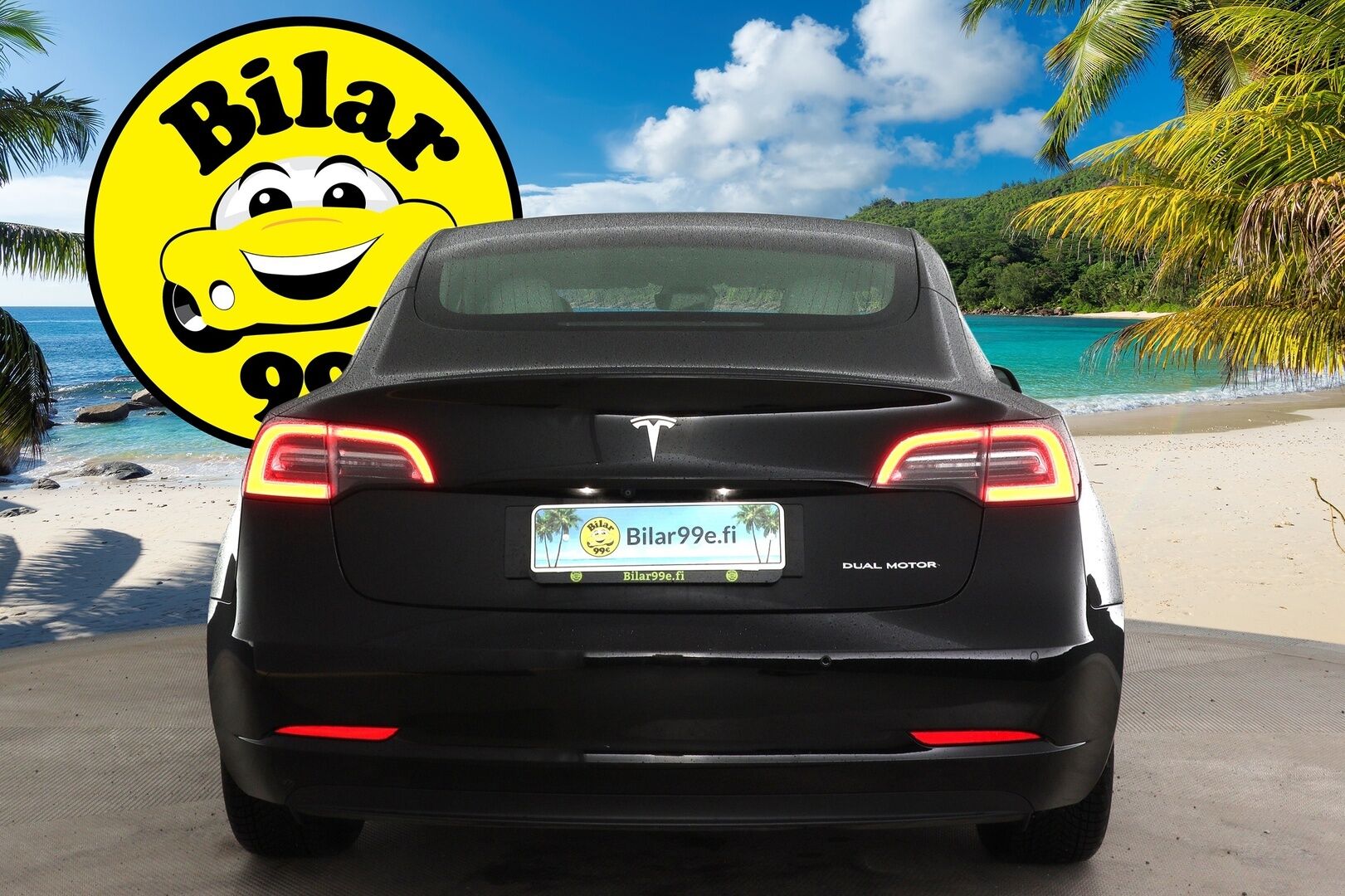 TESLA MODEL 3 2019 Long Range Dual Motor AWD *AP2.5 / Vaaleat Nahat / Lasikatto / Navi / Lasikatto / P.kamera* - Siisti yksilö! / Kahdet renkaat 