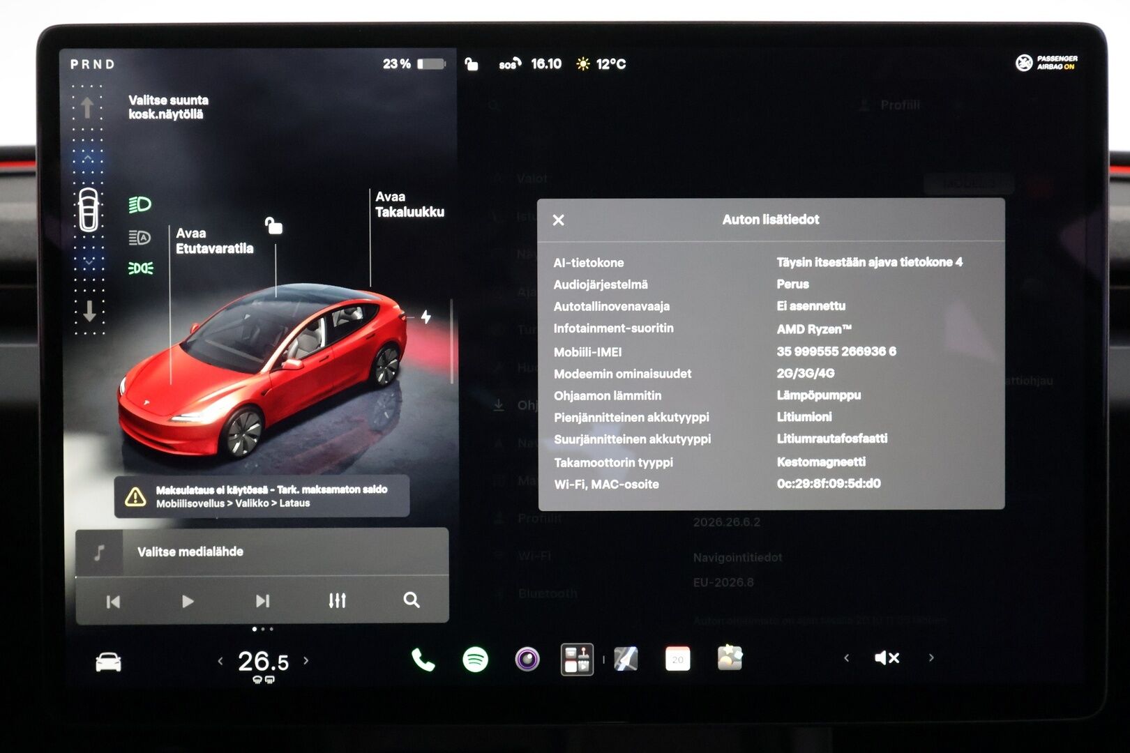 Tesla Model 3 2024 RWD Highland - | ACC | ILP | Ilm. sähkönahat | Takanäyttö | Lasikatto | Muistipenkki | Matrix-LED | Autosteer | BSM | P.kamera | Lämm. rati | 1-om suomiauto | 