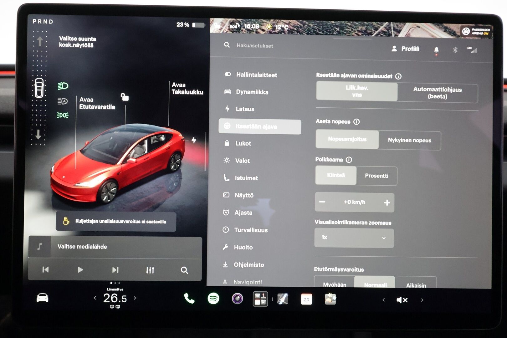 Tesla Model 3 2024 RWD Highland - | ACC | ILP | Ilm. sähkönahat | Takanäyttö | Lasikatto | Muistipenkki | Matrix-LED | Autosteer | BSM | P.kamera | Lämm. rati | 1-om suomiauto | 