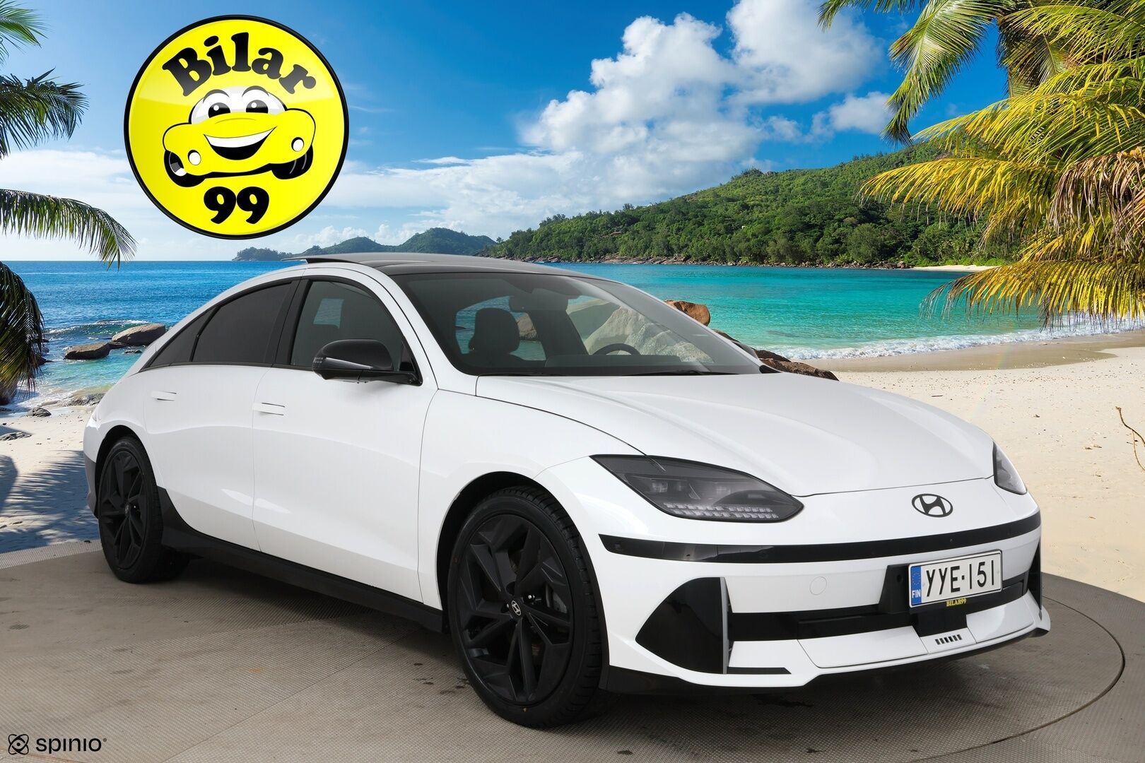 Hyundai IONIQ 6 2023 77 kWh 325 hv AWD First Edition / Adapt.vakkari / LED / BOSE / Lasikattoluukku / 360° Kamera / HUD - Hyvillä varusteilla / SoH: 97,5% - HULLU BLACKWEEK KORKOTARJOUS 2,49%