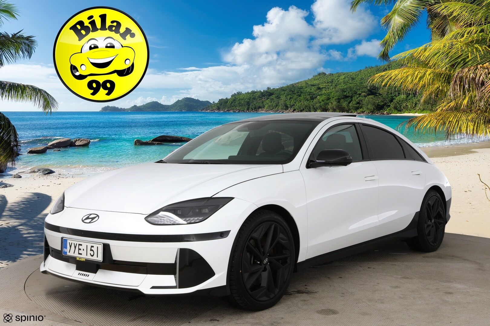 Hyundai IONIQ 6 2023 77 kWh 325 hv AWD First Edition / Adapt.vakkari / LED / BOSE / Lasikattoluukku / 360° Kamera / HUD - Hyvillä varusteilla / SoH: 97,5% - HULLU BLACKWEEK KORKOTARJOUS 2,49%