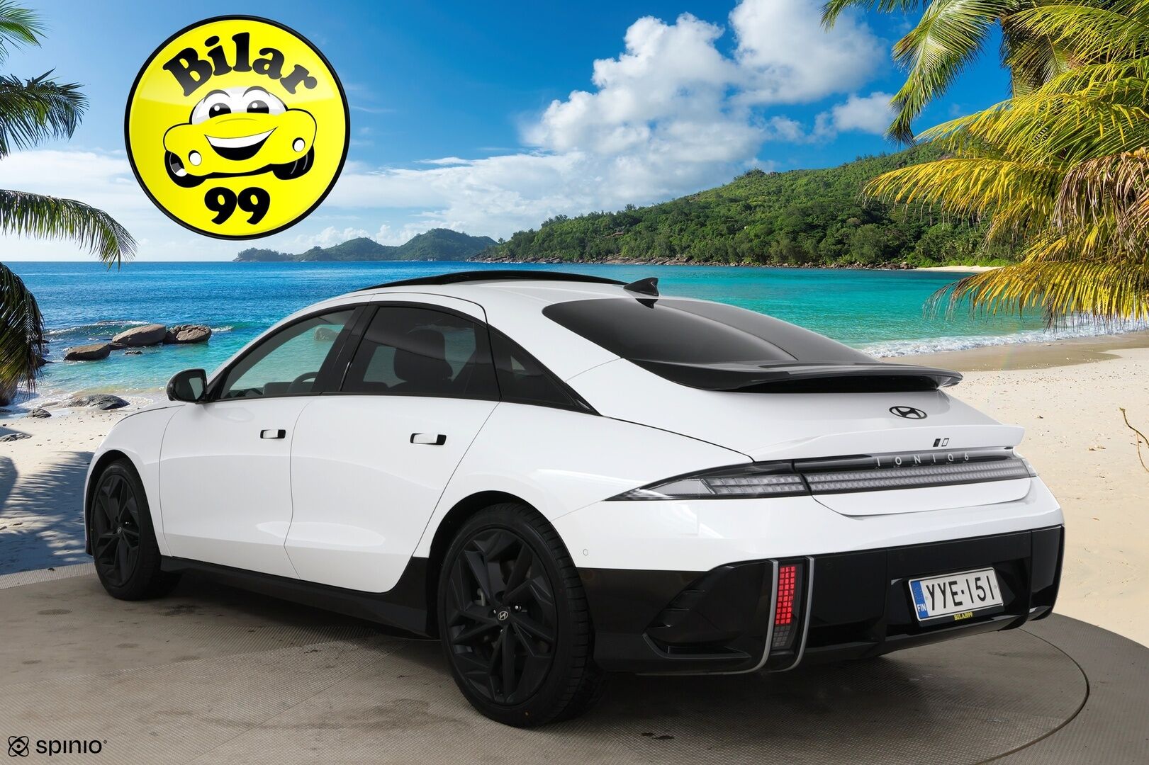 Hyundai IONIQ 6 2023 77 kWh 325 hv AWD First Edition / Adapt.vakkari / LED / BOSE / Lasikattoluukku / 360° Kamera / HUD - Hyvillä varusteilla / SoH: 97,5% - HULLU BLACKWEEK KORKOTARJOUS 2,49%