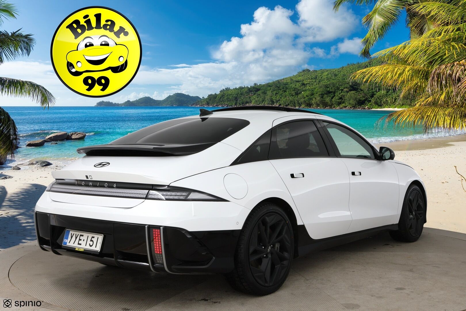 Hyundai IONIQ 6 2023 77 kWh 325 hv AWD First Edition / Adapt.vakkari / LED / BOSE / Lasikattoluukku / 360° Kamera / HUD - Hyvillä varusteilla / SoH: 97,5% - HULLU BLACKWEEK KORKOTARJOUS 2,49%