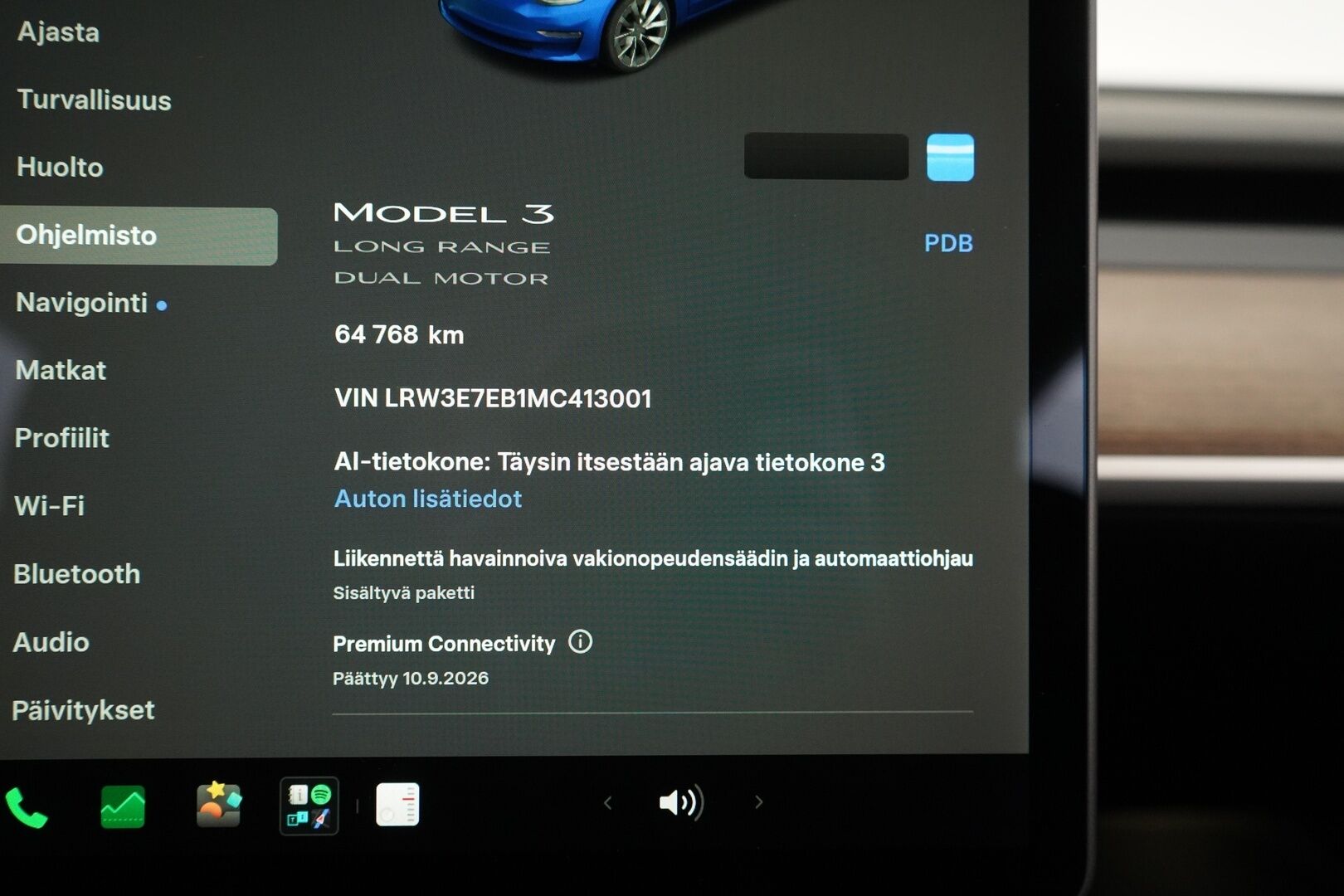 TESLA MODEL 3 2021 Long Range Dual Motor AWD - Vetokoukku | Lasikatto | Lämpöpumppu | ACC | Matrix | Kamera | Muistipenkki | Kahdet renkaat vanteineen | Akku kuntotarkastettu