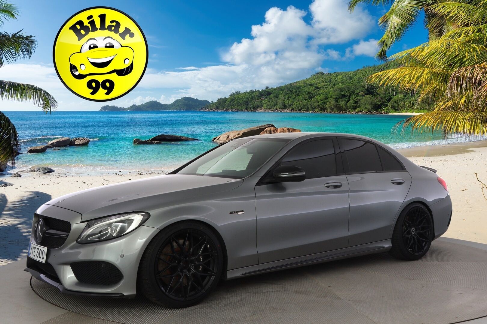 Mercedes-Benz C 43 AMG 2016 4Matic A *Burmester / HUD / Performance penkit / Distronic+ / BLIS / Keyless / AMG Ride Control* - *C450 AMG / KW Alusta / Palladium Silver*