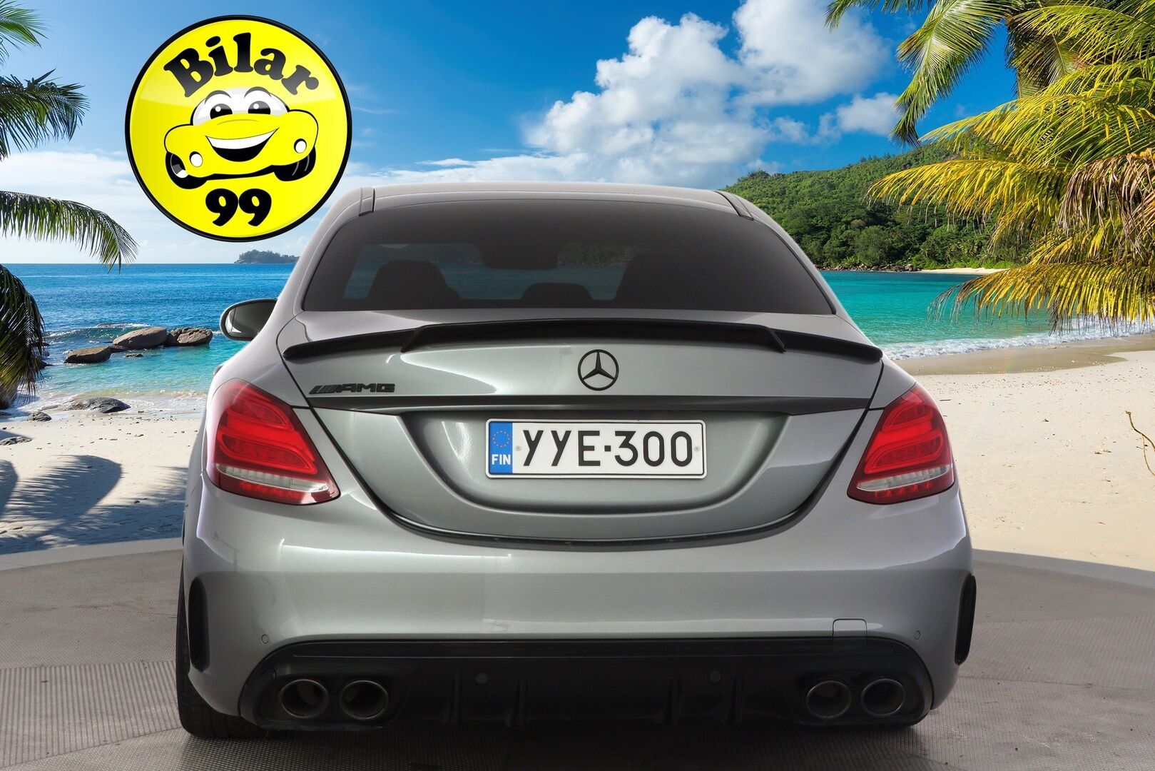 Mercedes-Benz C 43 AMG 2017 4Matic A *Burmester / HUD / Performance penkit / Distronic+ / BLIS / Keyless / AMG Ride Control* - *Näyttävällä kokonaisuudella oleva C450 AMG / KW Alusta / Palladium Silver* - HULLUT BLACKWEEK JATKOT - KORKOTARJOUS 2,49%