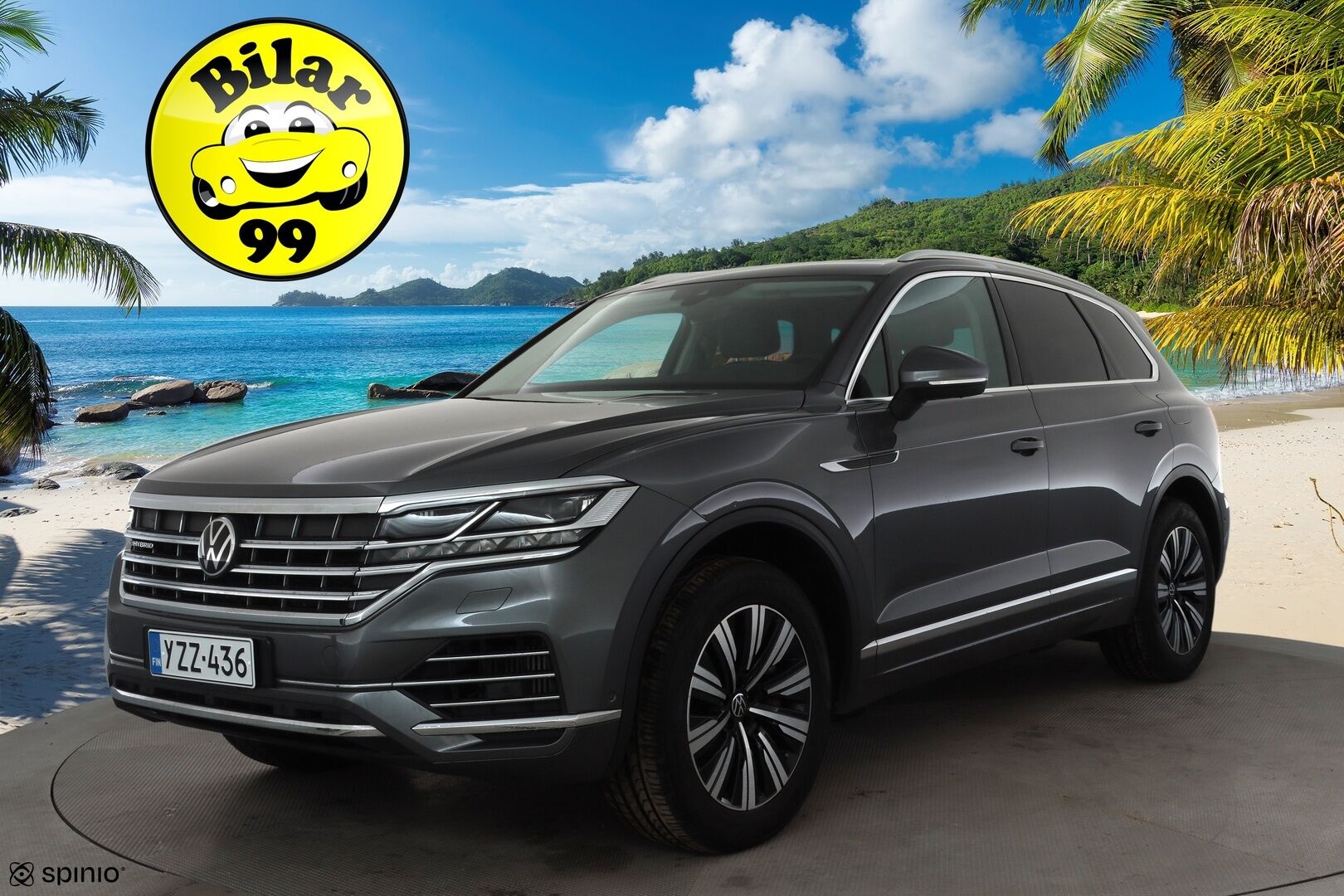 Volkswagen Touareg 2021 3,0 V6 eHybrid 280kW 4MOTION Tiptronic * ACC / 360° / HUD / Panorama / IQ.Light / Muistipenkki / Nahat * - Kahdet renkaat aluvanteilla