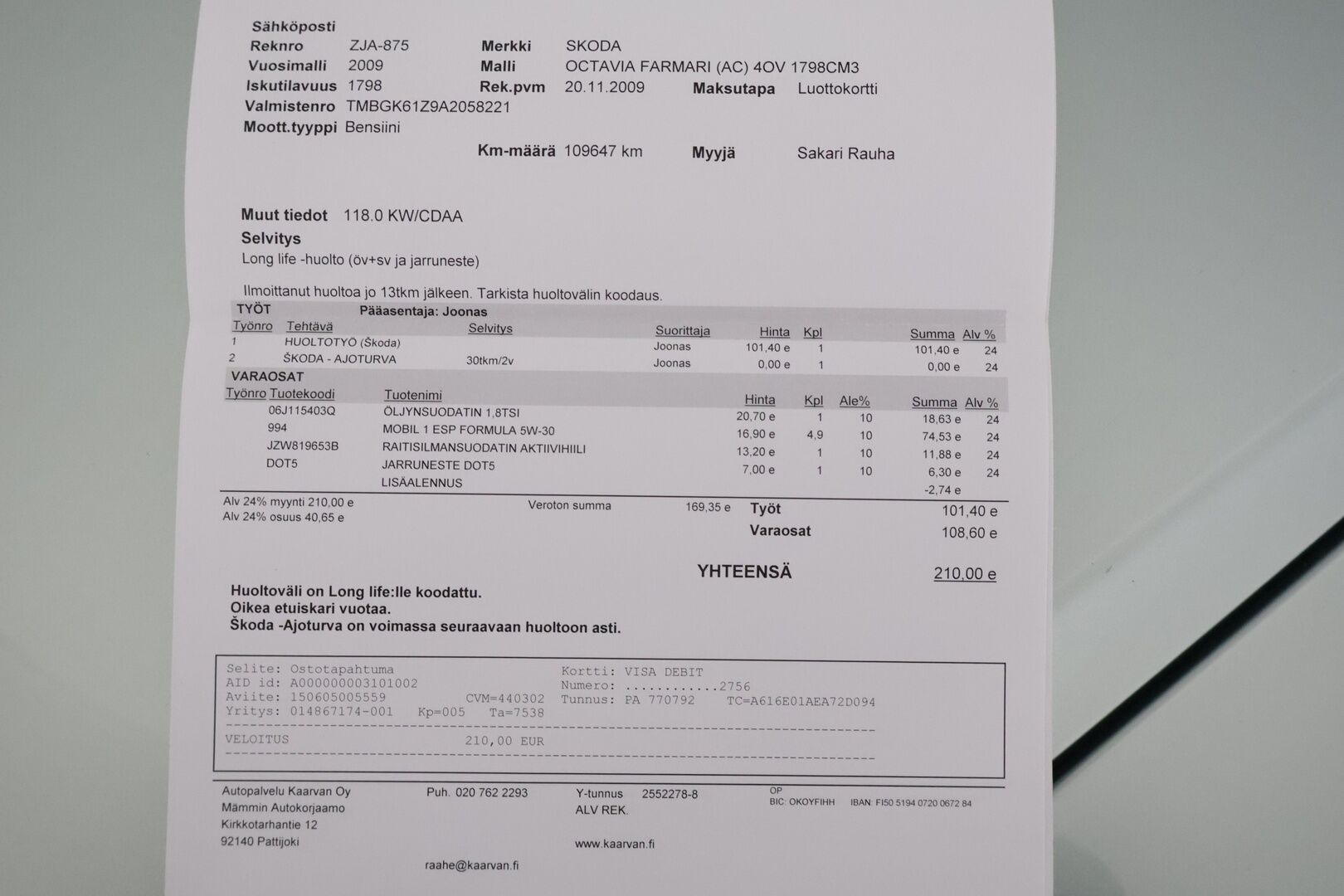 Skoda Octavia 2009 Combi 1,8 TSI Elegance *YritysOutlet - Myydään vain yrityksille* / Kahdet renkaat / Vuoden leima / Helmat Ruoste korjattu ja suojattu - *YritysOutlet - Myydään vain yrityksille* / Kahdet renkaat / Vuoden leima / Helmat Ruoste korjattu ja suojattu