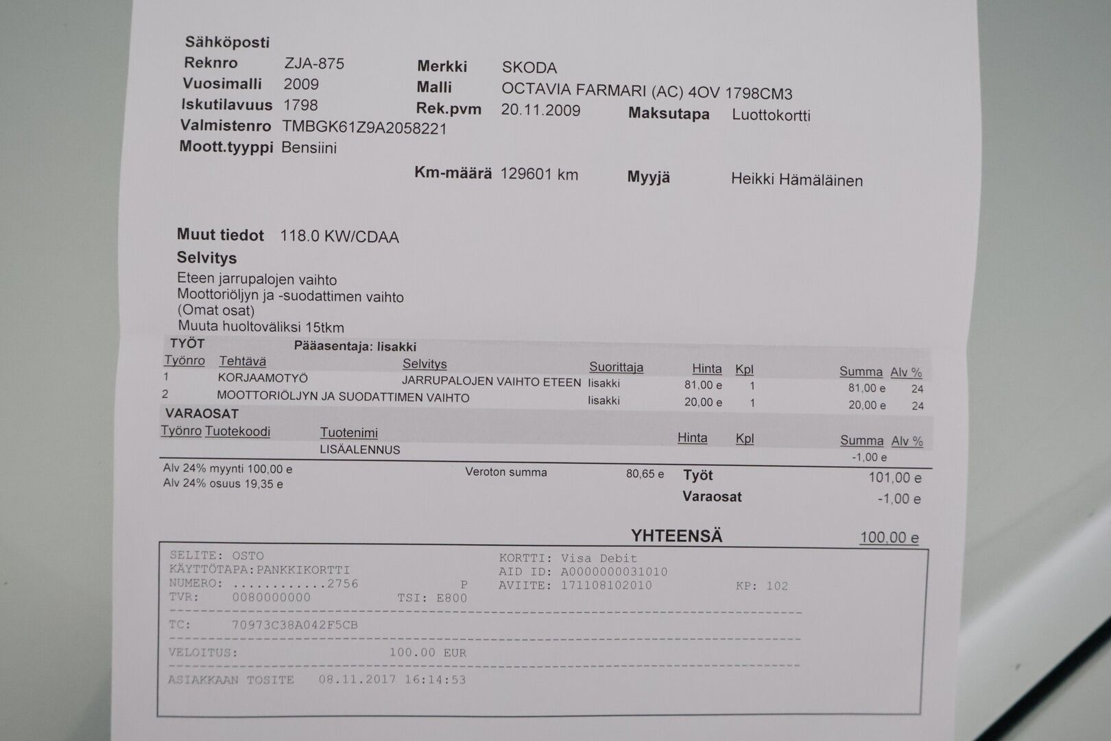 Skoda Octavia 2009 Combi 1,8 TSI Elegance *YritysOutlet - Myydään vain yrityksille* / Kahdet renkaat / Vuoden leima / Helmat Ruoste korjattu ja suojattu - *YritysOutlet - Myydään vain yrityksille* / Kahdet renkaat / Vuoden leima / Helmat Ruoste korjattu ja suojattu
