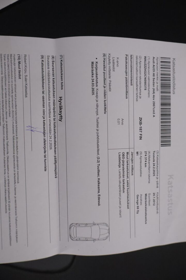 Audi A6 2012 Sedan 3,0 V6 TDI 180 kW quattro S tronic Start-Stop * YritysOutlet - Myydään vain yrityksille * - ** Webasto / Bose / Kattoluukku / Nahkasisusta / Navi / RS-Look **