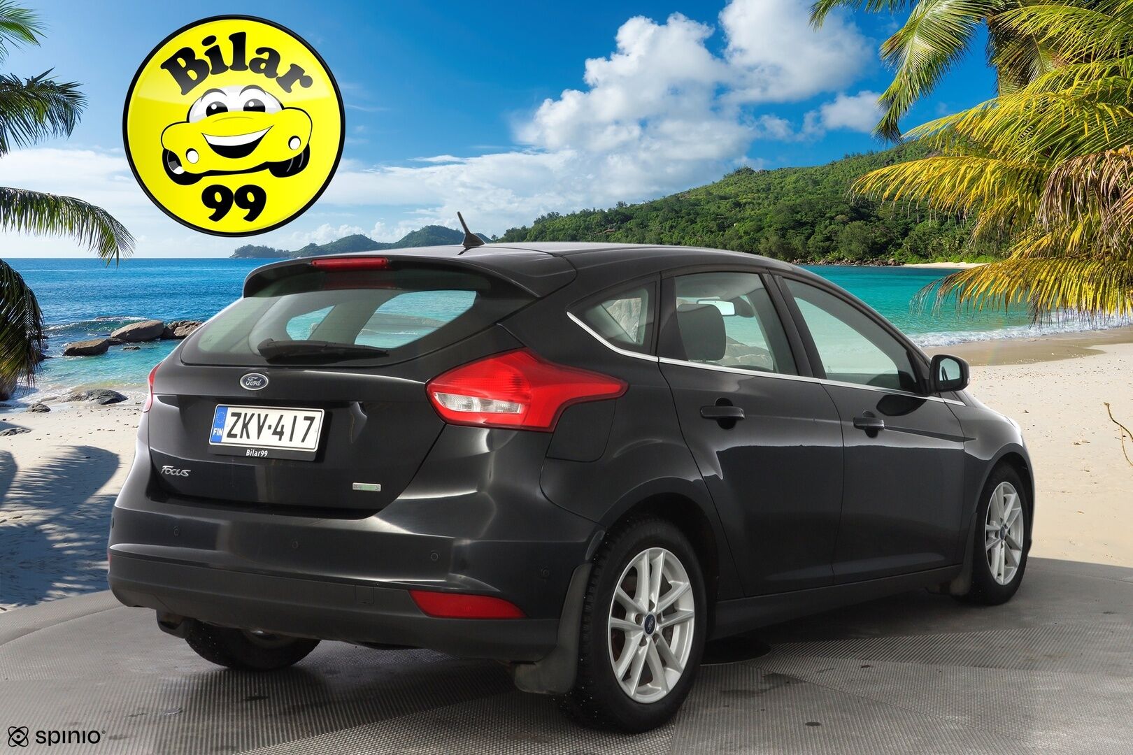 Ford Focus 2016 1,0 EcoBoost 125 hv Start/Stop M6 Titanium 5-ovinen *Vakkari / Tutkat / Läm.ohjauspyörä / Läm.tuulilasi / Lohko* - 1-Omisteinen / Suomi-auto / Viimeisin huolto 12.2025 / Säännölliset huollot / Kahdet renkaat alumiinivantein / Merkkihuollettu