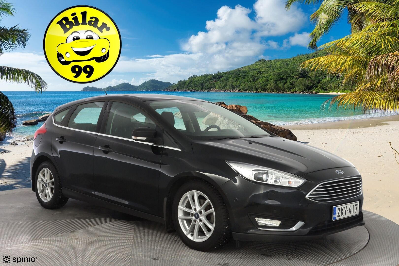 Ford Focus 2016 1,0 EcoBoost 125 hv Start/Stop M6 Titanium 5-ovinen *Vakkari / Tutkat / Läm.ohjauspyörä / Läm.tuulilasi / Lohko* - 1-Omisteinen / Suomi-auto / Viimeisin huolto 12.2025 / Säännölliset huollot / Kahdet renkaat alumiinivantein / Merkkihuollettu