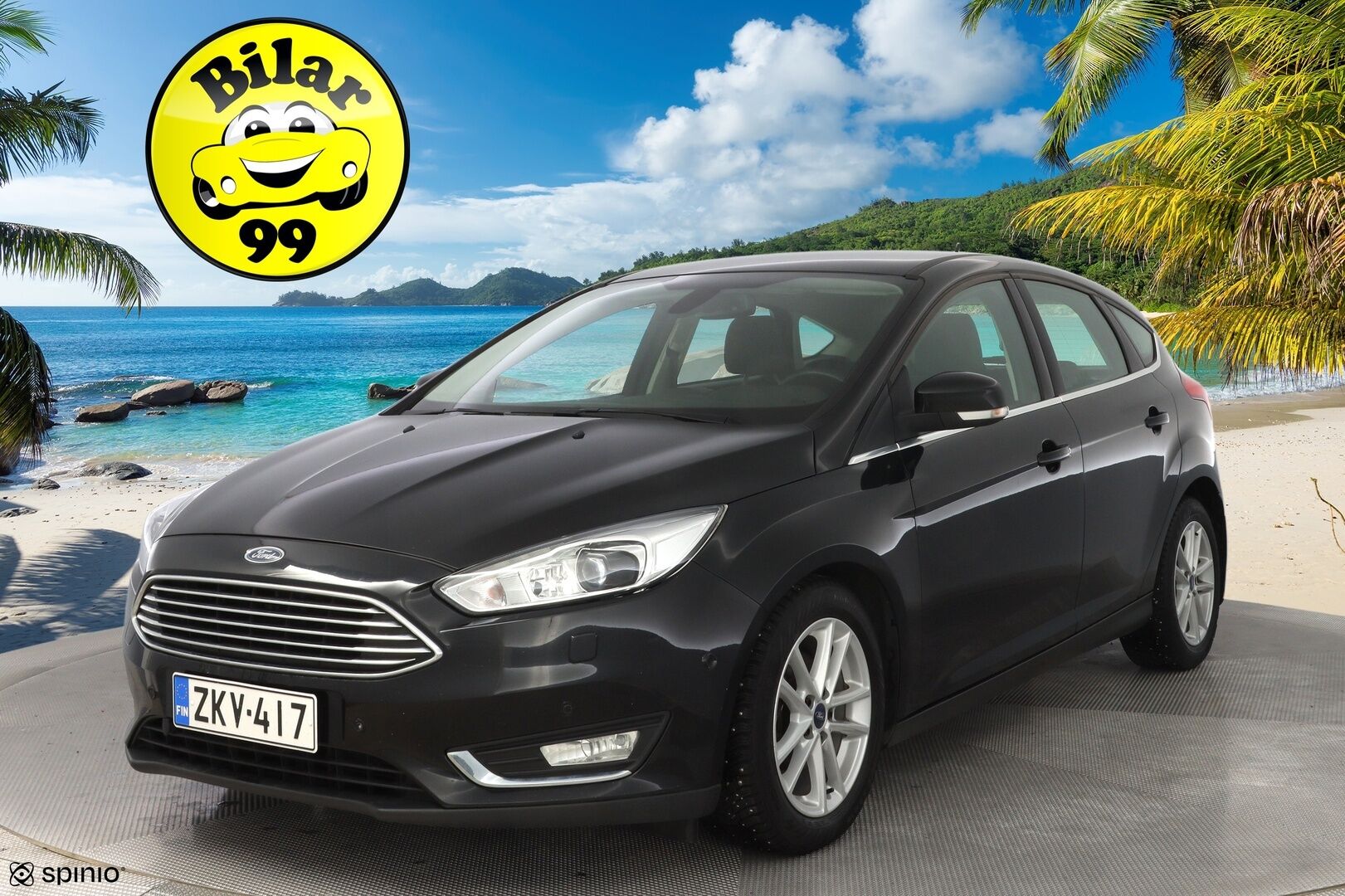 Ford Focus 2016 1,0 EcoBoost 125 hv Start/Stop M6 Titanium 5-ovinen *Vakkari / Tutkat / Läm.ohjauspyörä / Läm.tuulilasi / Lohko* - 1-Omisteinen / Suomi-auto / Viimeisin huolto 12.2025 / Säännölliset huollot / Kahdet renkaat alumiinivantein / Merkkihuollettu