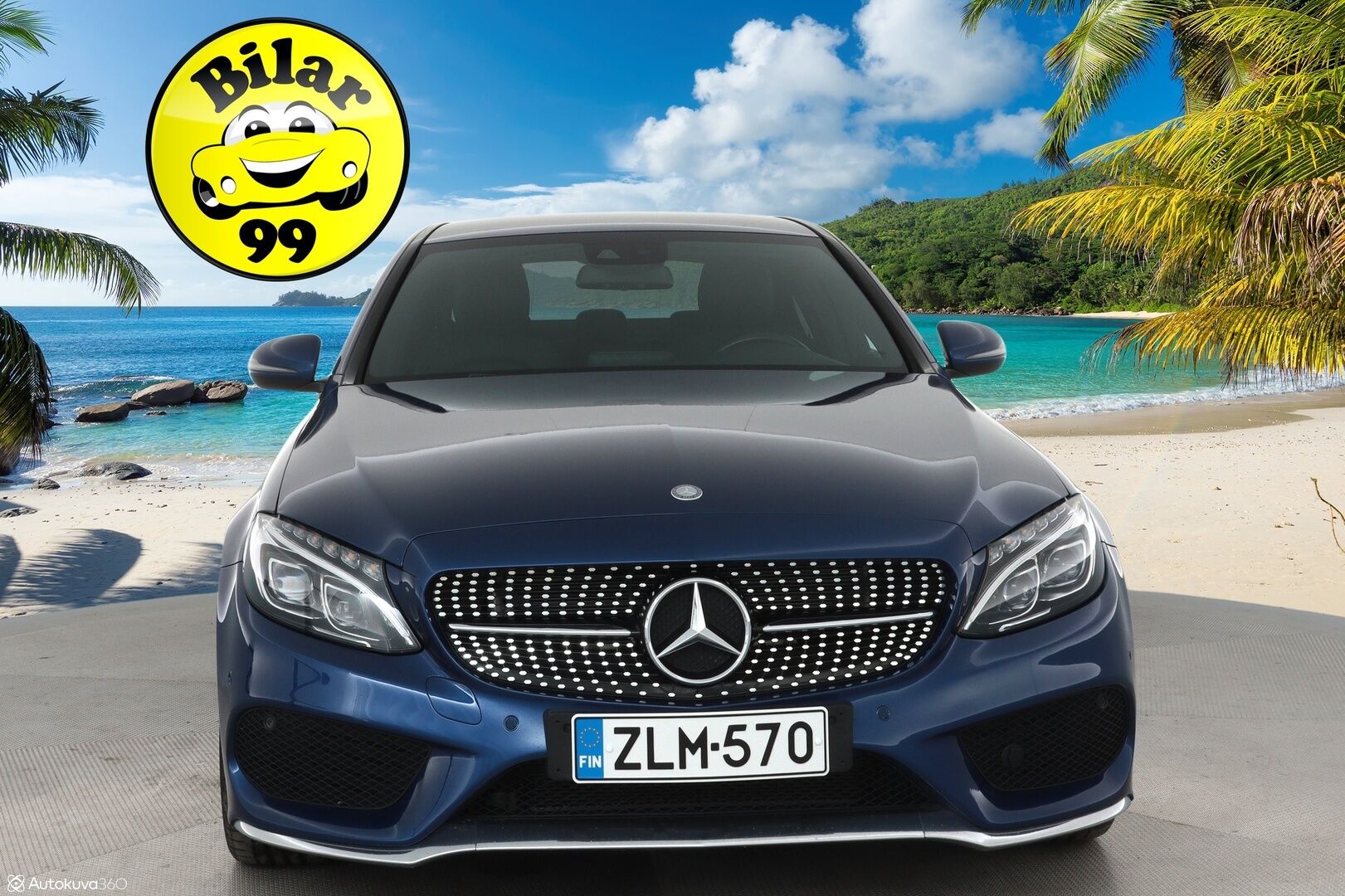 Mercedes-Benz C 2017 200 d A Business AMG **Burmester / LED-valot / Sisätilanlämmitin / Sporttinahat / Vakkari / Aut. Ilmastointi** - Suomi-auto / 2x Renkaat