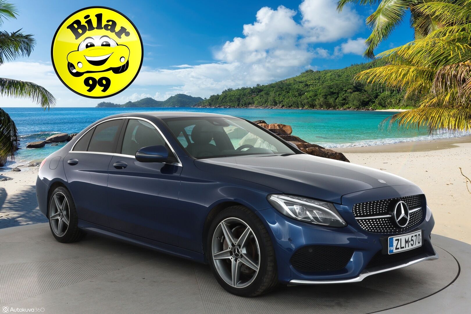 Mercedes-Benz C 2017 200 d A Business AMG **Burmester / LED-valot / Sisätilanlämmitin / Sporttinahat / Vakkari / Aut. Ilmastointi** - Suomi-auto / 2x Renkaat