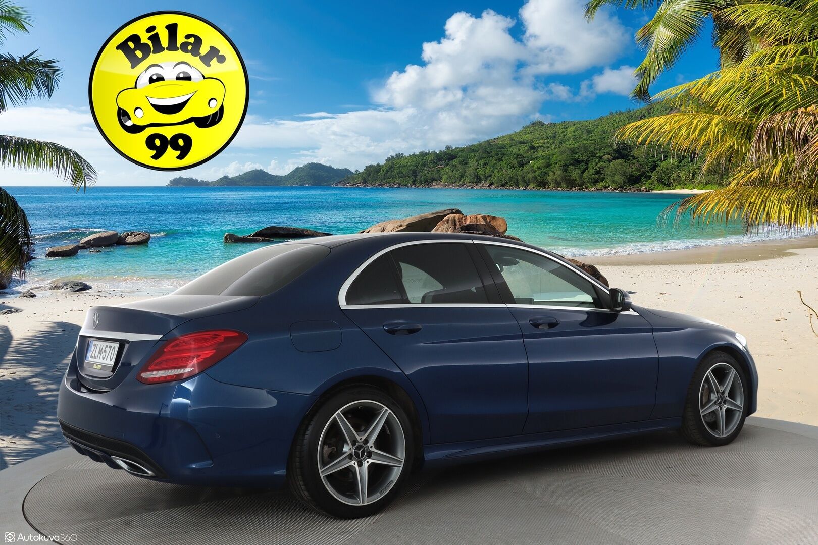 Mercedes-Benz C 2017 200 d A Business AMG **Burmester / LED-valot / Sisätilanlämmitin / Sporttinahat / Vakkari / Aut. Ilmastointi** - Suomi-auto / 2x Renkaat