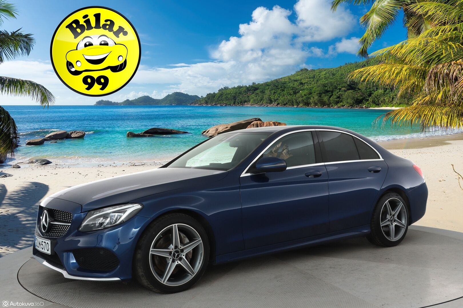 Mercedes-Benz C 2017 200 d A Business AMG **Burmester / LED-valot / Sisätilanlämmitin / Sporttinahat / Vakkari / Aut. Ilmastointi** - Suomi-auto / 2x Renkaat