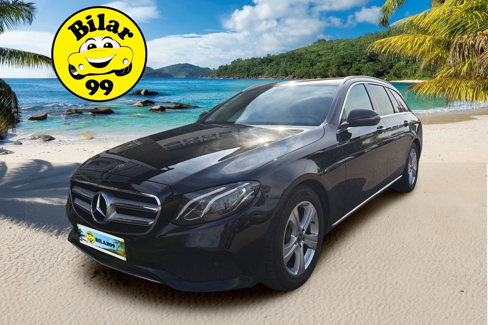 Mercedes-Benz E 2017 200 d T A Premium Business **Taittuva koukku / Ambiente / Ruskeat puolinahat / Huollettu hyvin** - kahdet renkaat vanteineen / Puolisähköpenkit