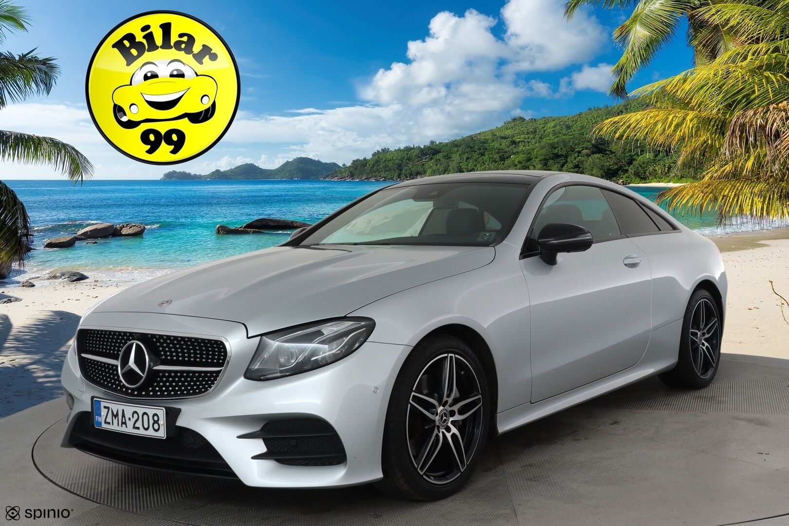 Mercedes-Benz E 2019 220 d 4Matic A Coupé Business AMG **Webasto / Burmester / Muistipenkit / Kessy / Lasikattoluukku / Multibeam LED / 360° / Navi** - Suomi-auto / Kahdet renkaat aluvanteilla / Puna-mustat nahat