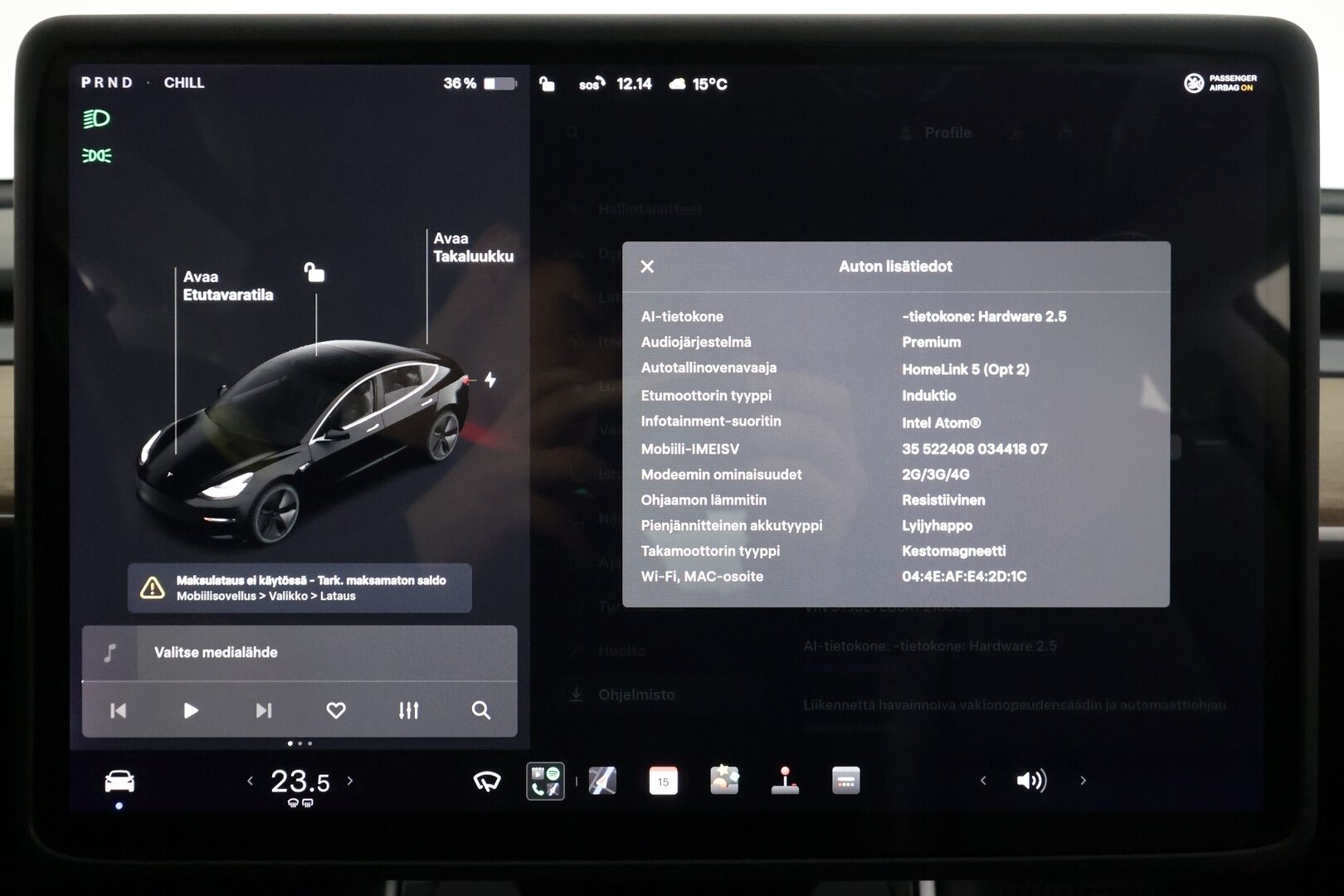Tesla Model 3 2019 Long-Range Dual Motor AWD - | ACC | Premium Audio | Lasikatto | Digmittaristo | Sähkönahat | Muistipenkki | Autosteer | Keyless | P.kamera ja tutkat | LED | 