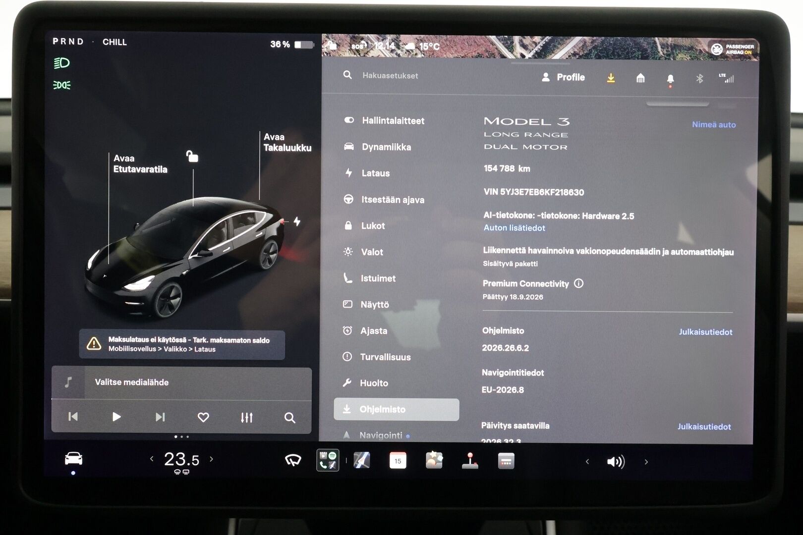 Tesla Model 3 2019 Long-Range Dual Motor AWD - | ACC | Premium Audio | Lasikatto | Digmittaristo | Sähkönahat | Muistipenkki | Autosteer | Keyless | P.kamera ja tutkat | LED | 