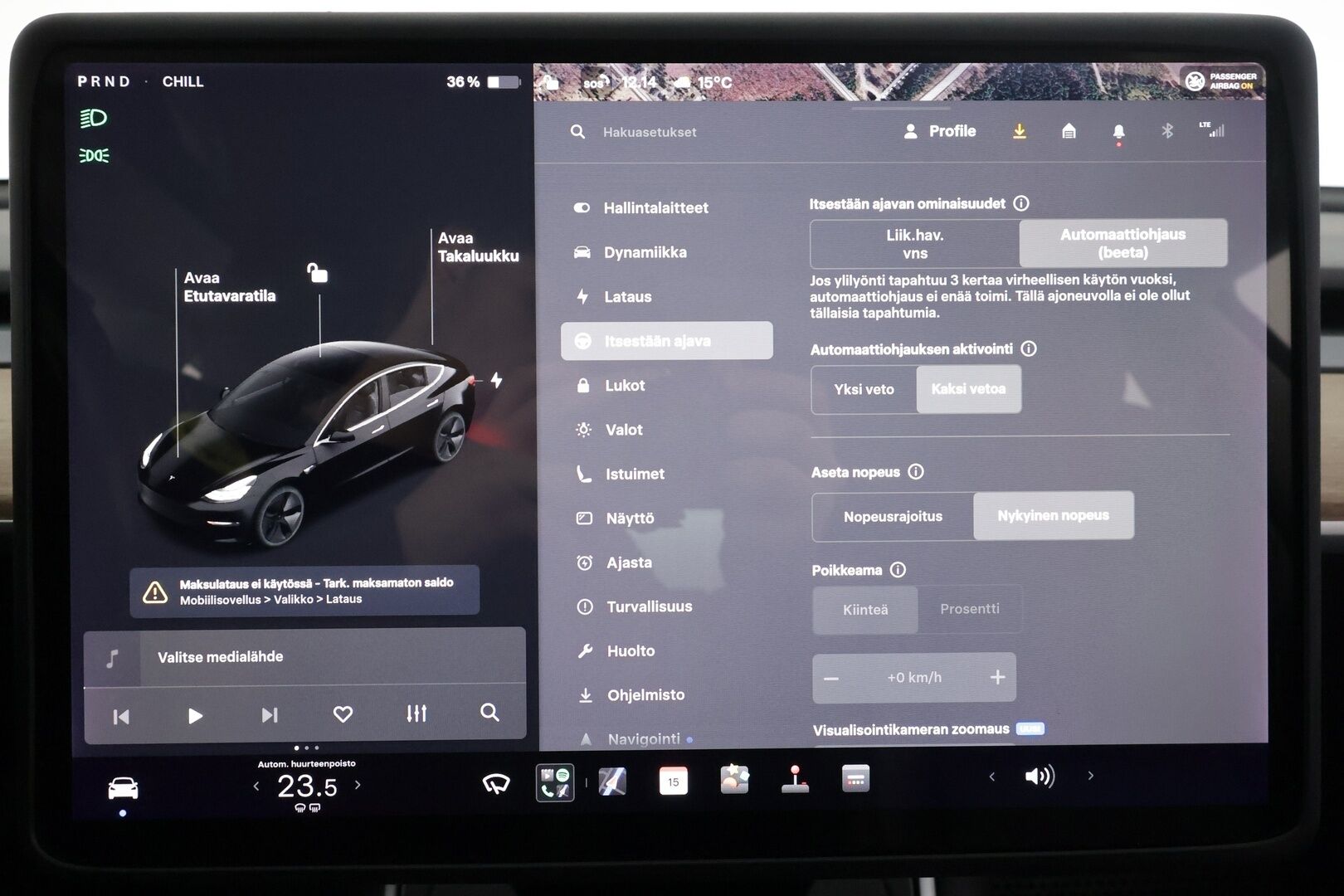 Tesla Model 3 2019 Long-Range Dual Motor AWD - | ACC | Premium Audio | Lasikatto | Digmittaristo | Sähkönahat | Muistipenkki | Autosteer | Keyless | P.kamera ja tutkat | LED | 