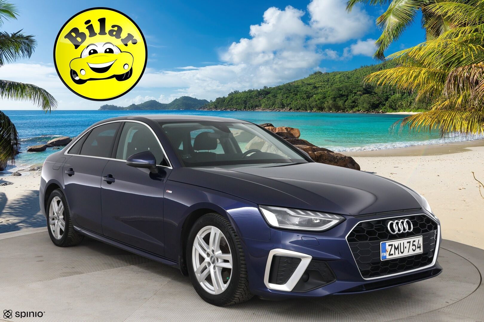 Audi A4 2020 40 TFSI 140 kW MHEV S-Line Business S-tronic - Suomi-Auto | Webasto | Digimittaristo | Matrix-Ajovalot | Vetokoukku | P-kamera | Vakkari