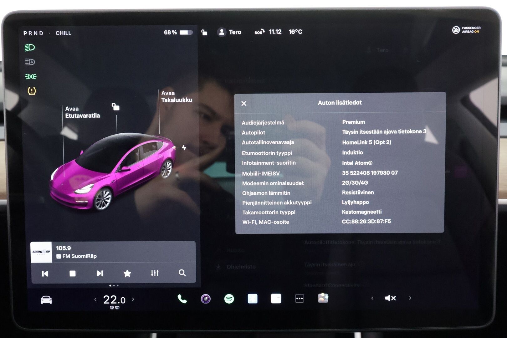 Tesla Model 3 2020 Performance * ACC / Lasikatto / Premium Audio / P.Kamera / Muistipenkki / Kaistavahti * - Suomi-auto