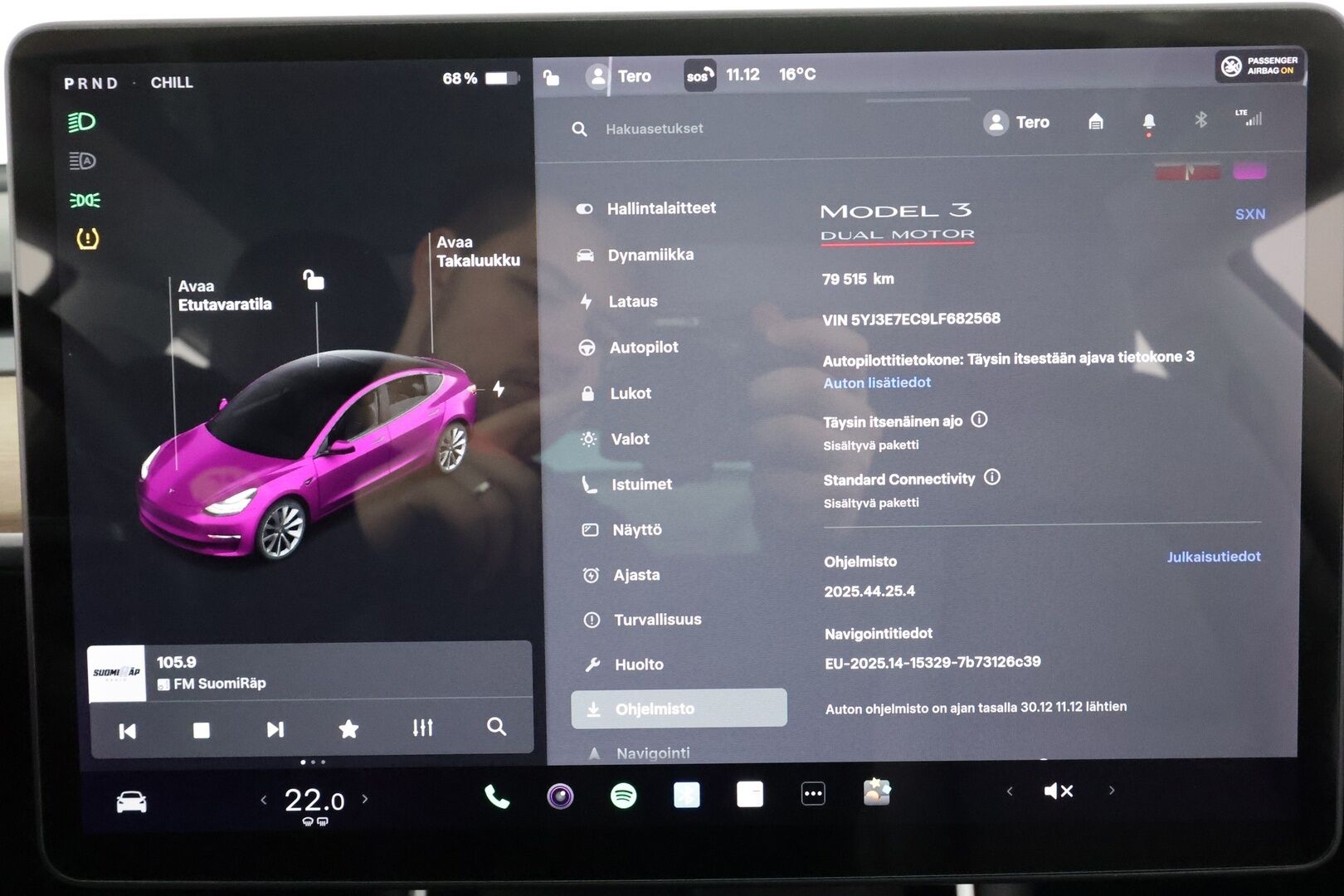 Tesla Model 3 2020 Performance * ACC / Lasikatto / Premium Audio / P.Kamera / Muistipenkki / Kaistavahti * - Suomi-auto