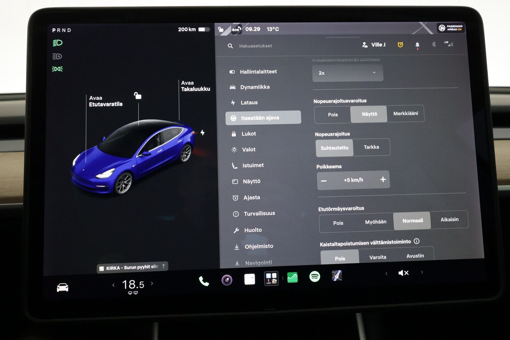 Tesla Model 3 2020 Standard Range Plus - | ACC | Lasikatto | Sähkönahat | Muistipenkki | LED | P.kamera ja tutkat | Autosteer | RCTA | Premium kaiuttimet | 2x renkaat aluin | 