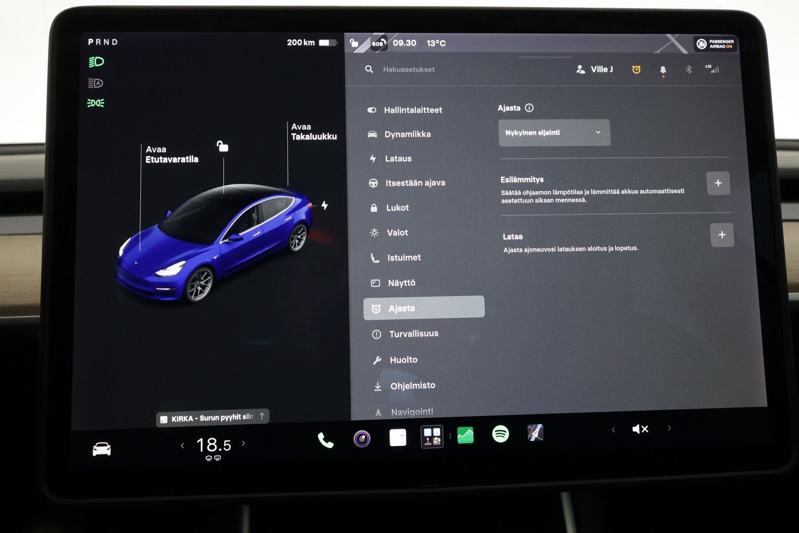 Tesla Model 3 2020 Standard Range Plus - | ACC | Lasikatto | Sähkönahat | Muistipenkki | LED | P.kamera ja tutkat | Autosteer | RCTA | Premium kaiuttimet | 2x renkaat aluin | 