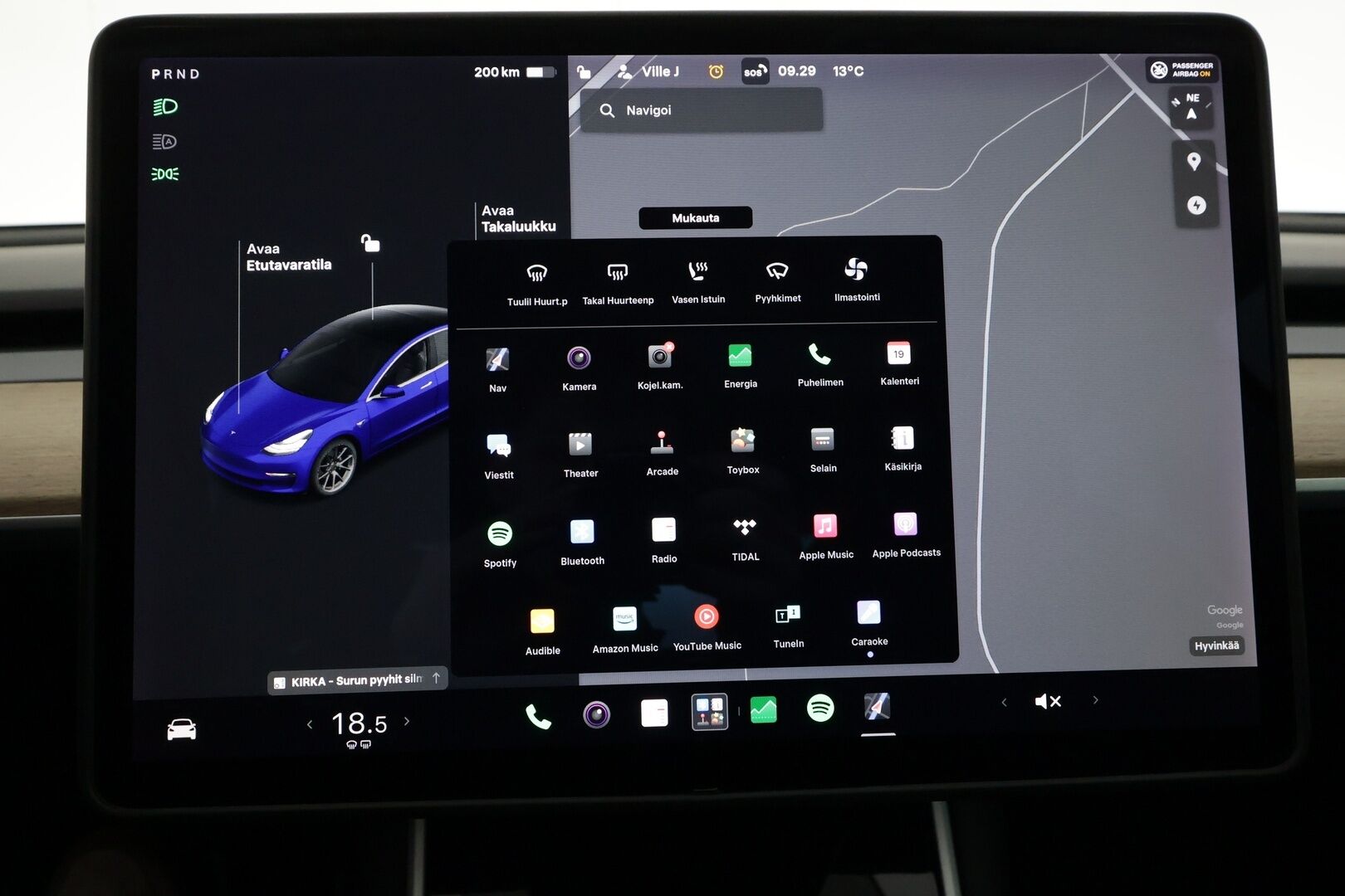 Tesla Model 3 2020 Standard Range Plus - | ACC | Lasikatto | Sähkönahat | Muistipenkki | LED | P.kamera ja tutkat | Autosteer | RCTA | Premium kaiuttimet | 2x renkaat aluin | 