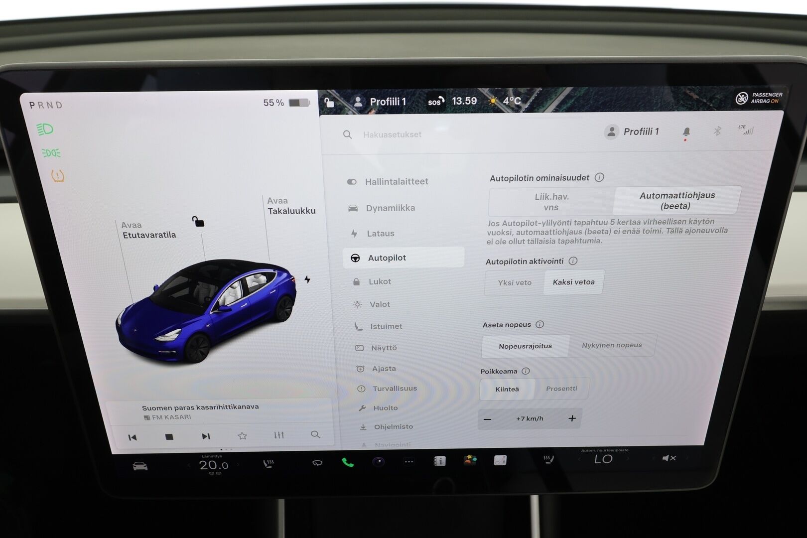 Tesla Model 3 2020 Performance * Suomi-auto / Lasikatto / Premium Audio / Vaaleat nahat / P.kamera * - Akku kuntotarkastettu SoH 95,5% / Kahdet renkaat aluvanteilla - HULLUT AVAJAISHULINAT KORKOTARJOUS 3,29 %