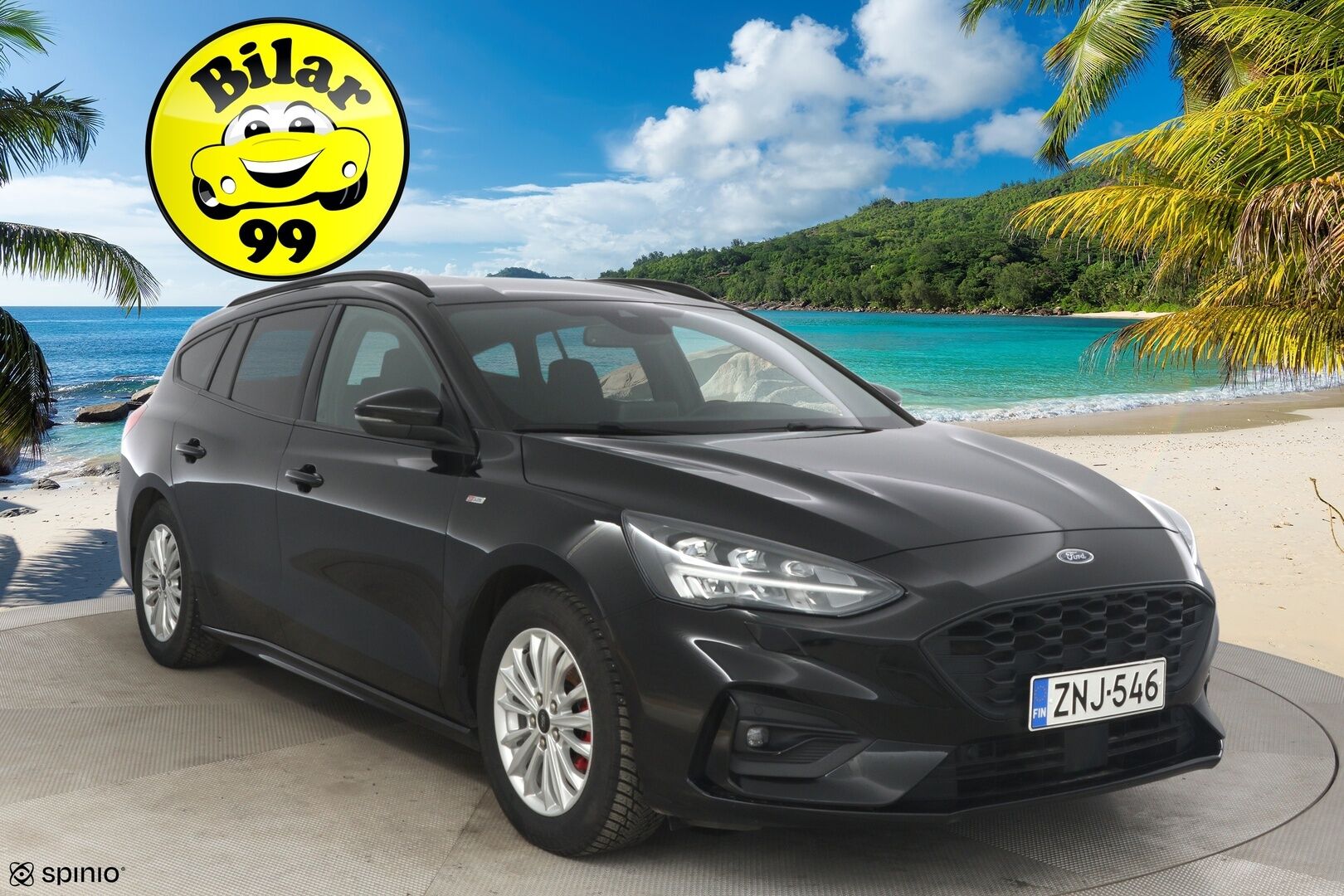Ford Focus 2022 1,0 EcoBoost 125hv A8 ST-Line Wagon *Suomi-auto / Webasto / Navi / Digimittaristo / P.Kamera / Koukku* - Kahdet renkaat ja vanteet!